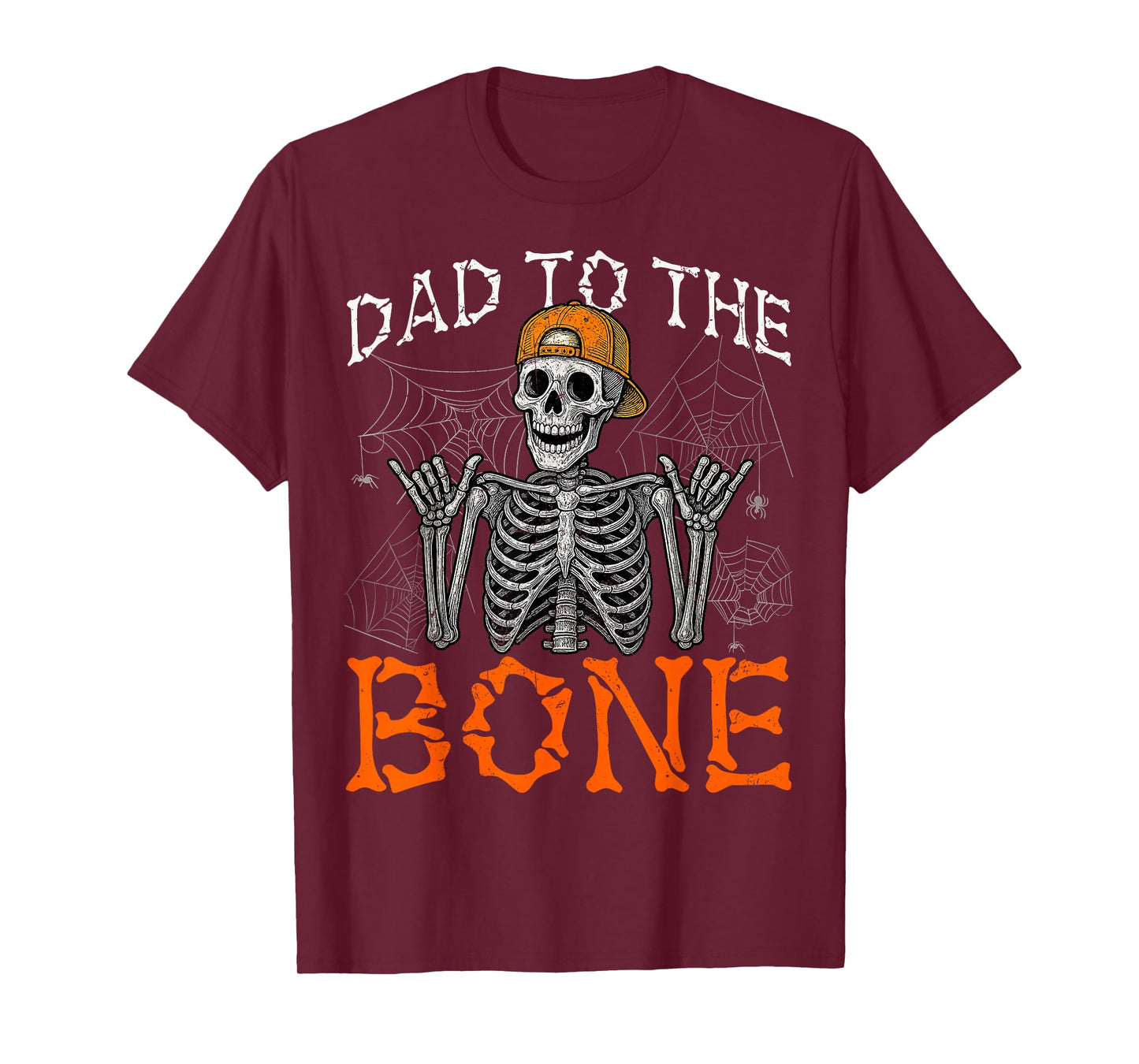 Funny Rock Dad to The Bone Skeleton Halloween Costumes Men T-Shirt