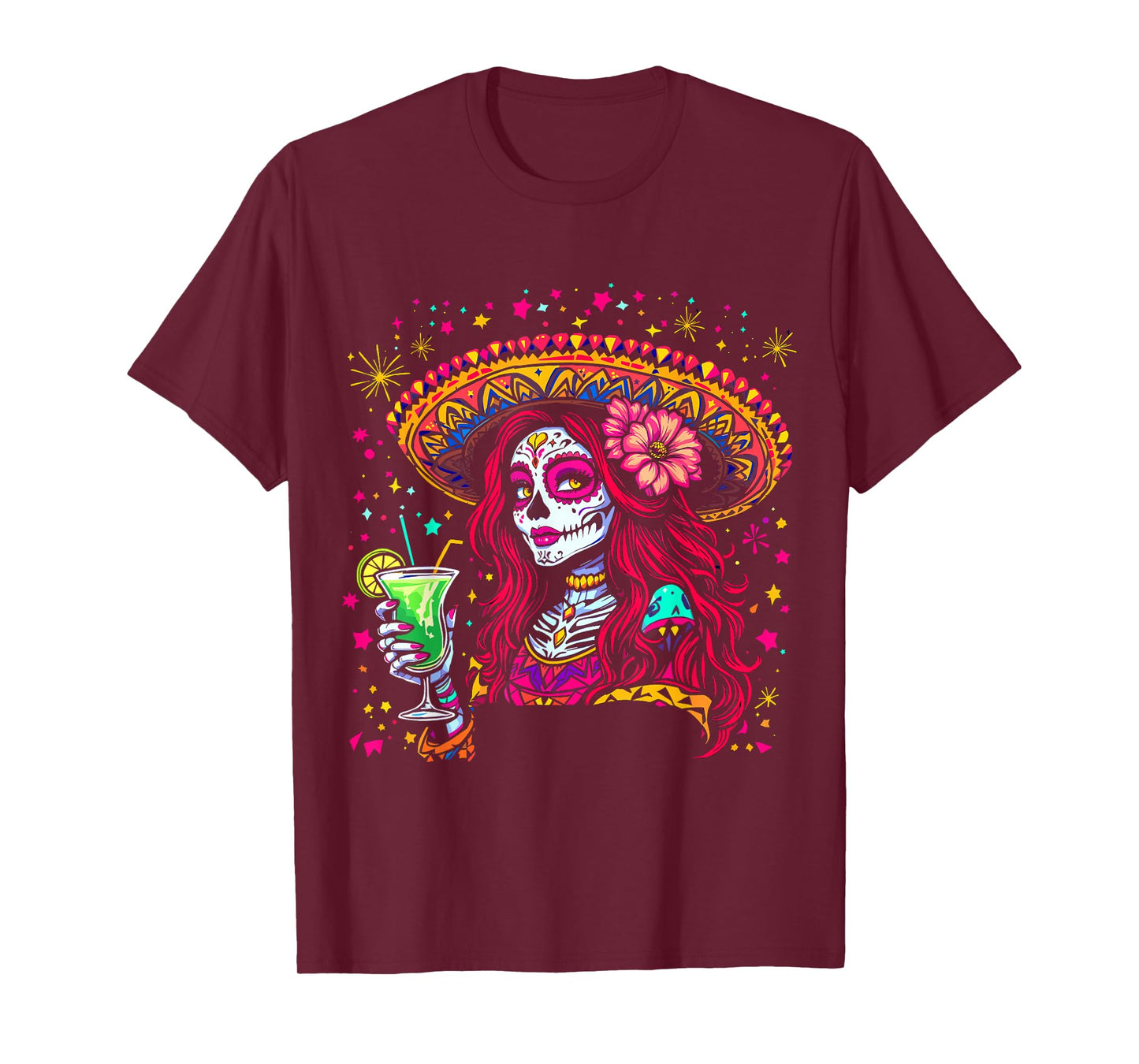 Dia De Los Muertos Mexican Day of The Dead Sugar Skull Women T-Shirt