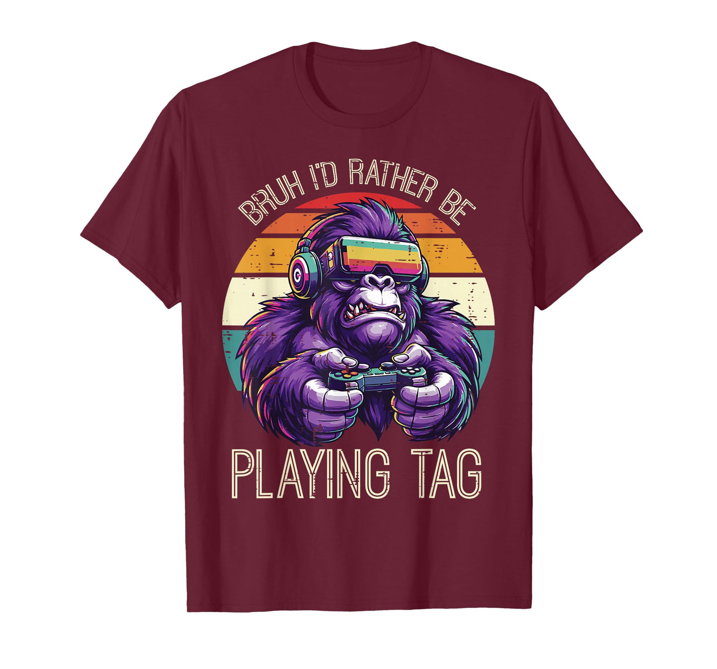 Gaming Bruh Id Rather Play Video Games Gamer Men Boys Kids T-Shirt