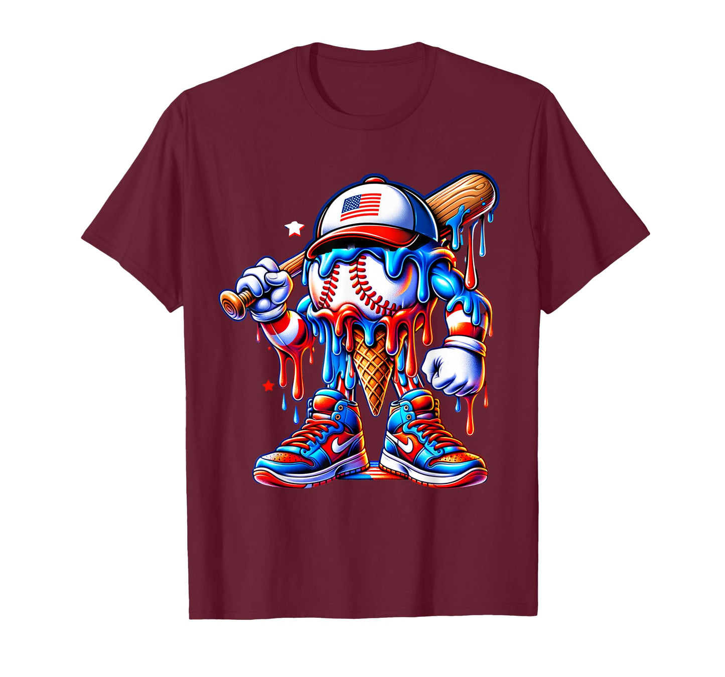 Baseball Lifestyle 101 Apparel Youth Baseball Drip Icecream T-Shirt
