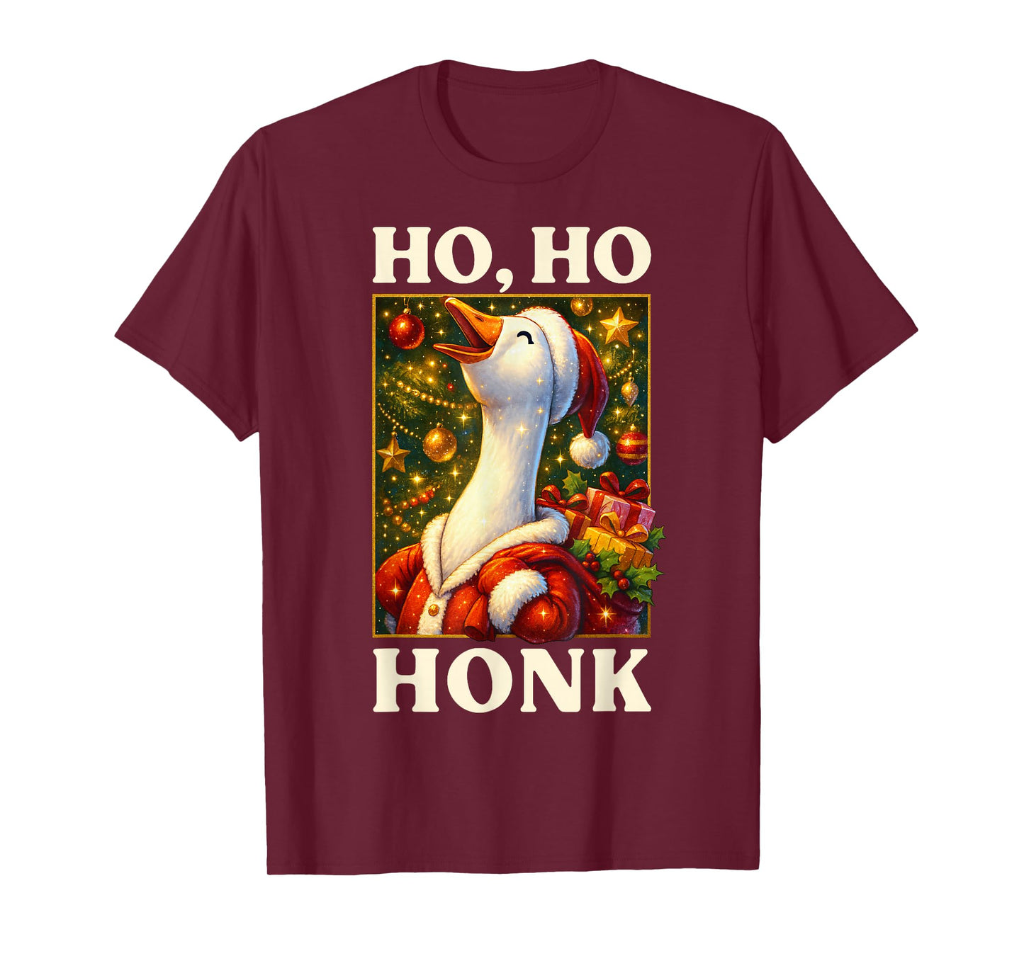 Funny Goose Ho Ho Honk Christmas Outfit for Men Women Kids T-Shirt