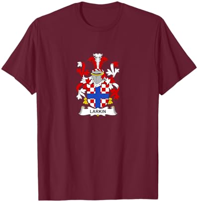 Larkin Coat of Arms - Family Crest T-Shirt - T-Shirt | Maroon