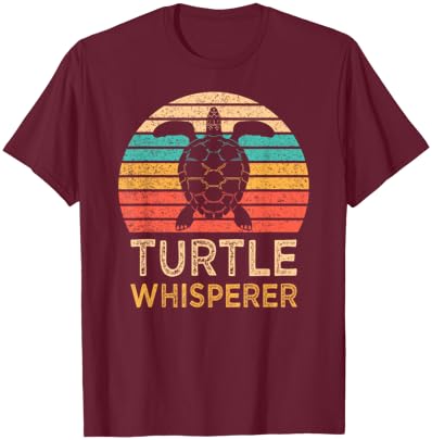 Turtle Whisperer Sea Turtles Lover Vintage Sunset T-Shirt - T-Shirt | Maroon