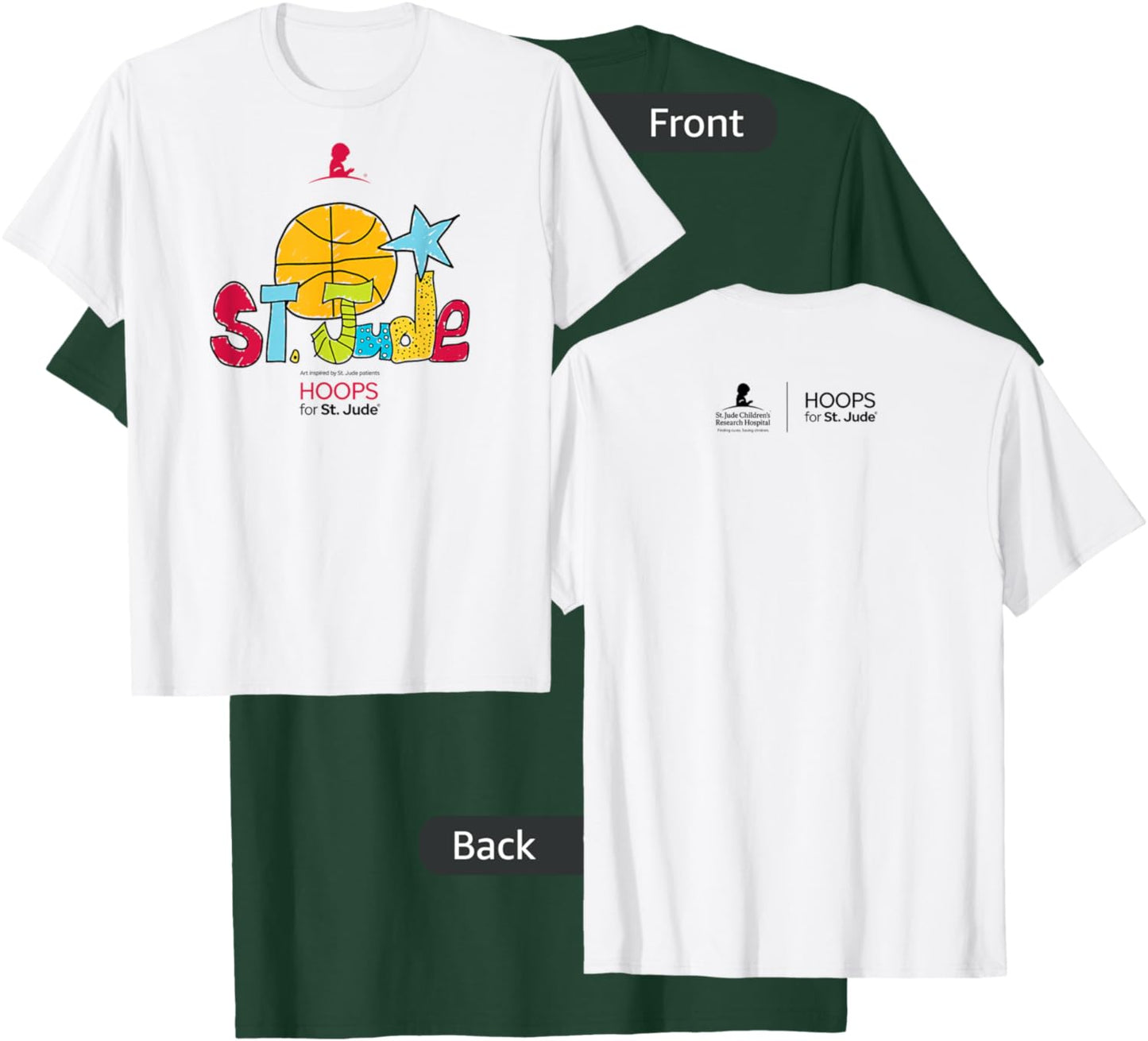 St. Jude "Hoops for St. Jude" T-Shirt - T-Shirt | Forest