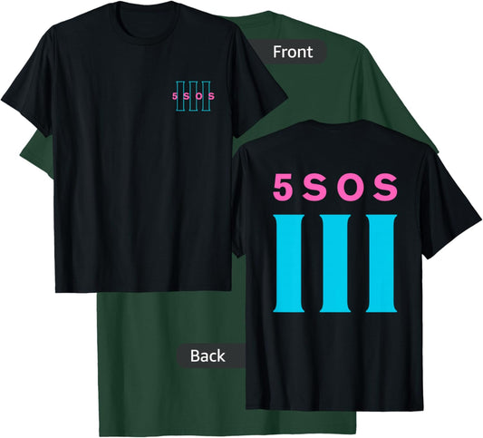 5 Seconds of Summer - Logo Front Back Print T-Shirt - T-Shirt | Forest