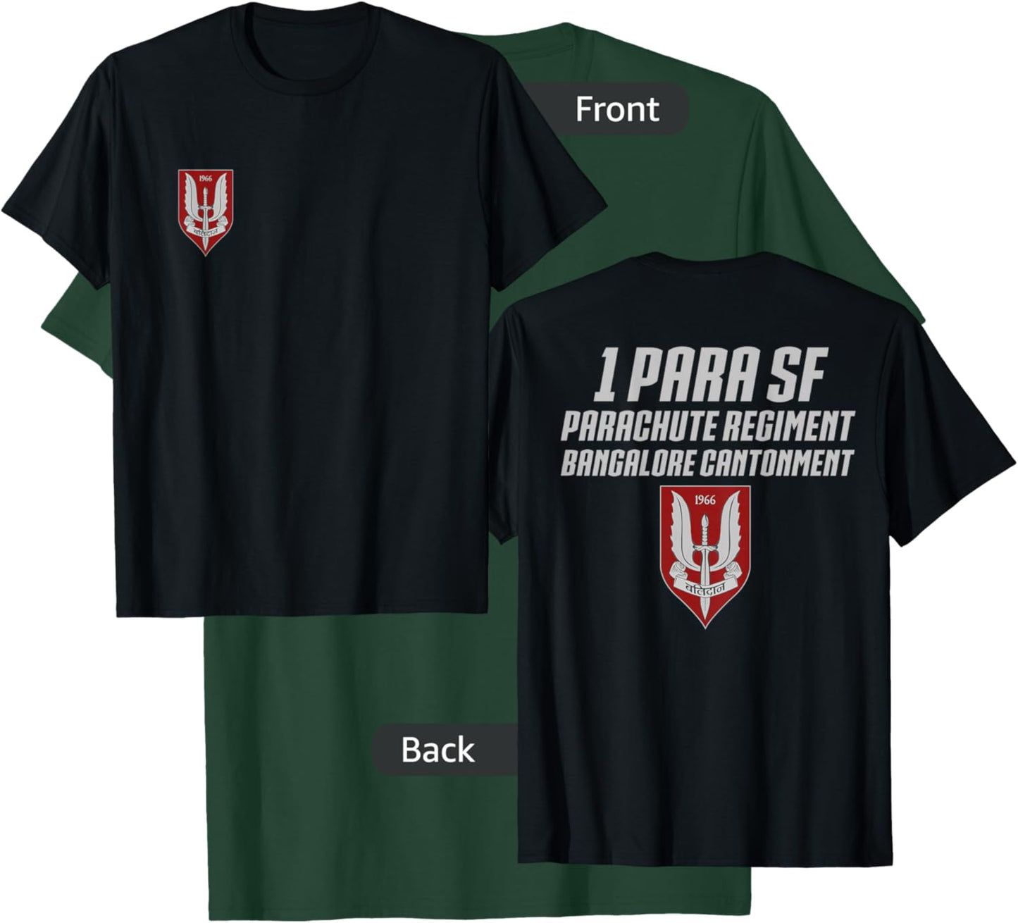 Indian Para Special Force Parachute India Army T-Shirt - T-Shirt | Forest