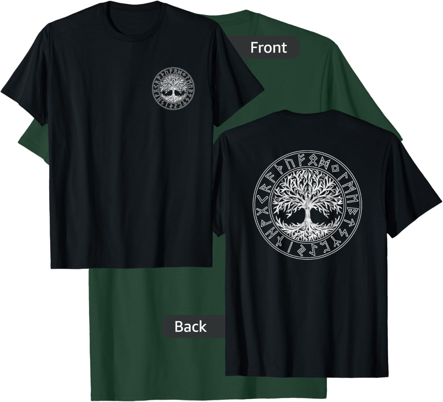 Tree of Life, Rune Circle, Celtic Tree of Life, Viking T-Shirt - T-Shirt | Forest