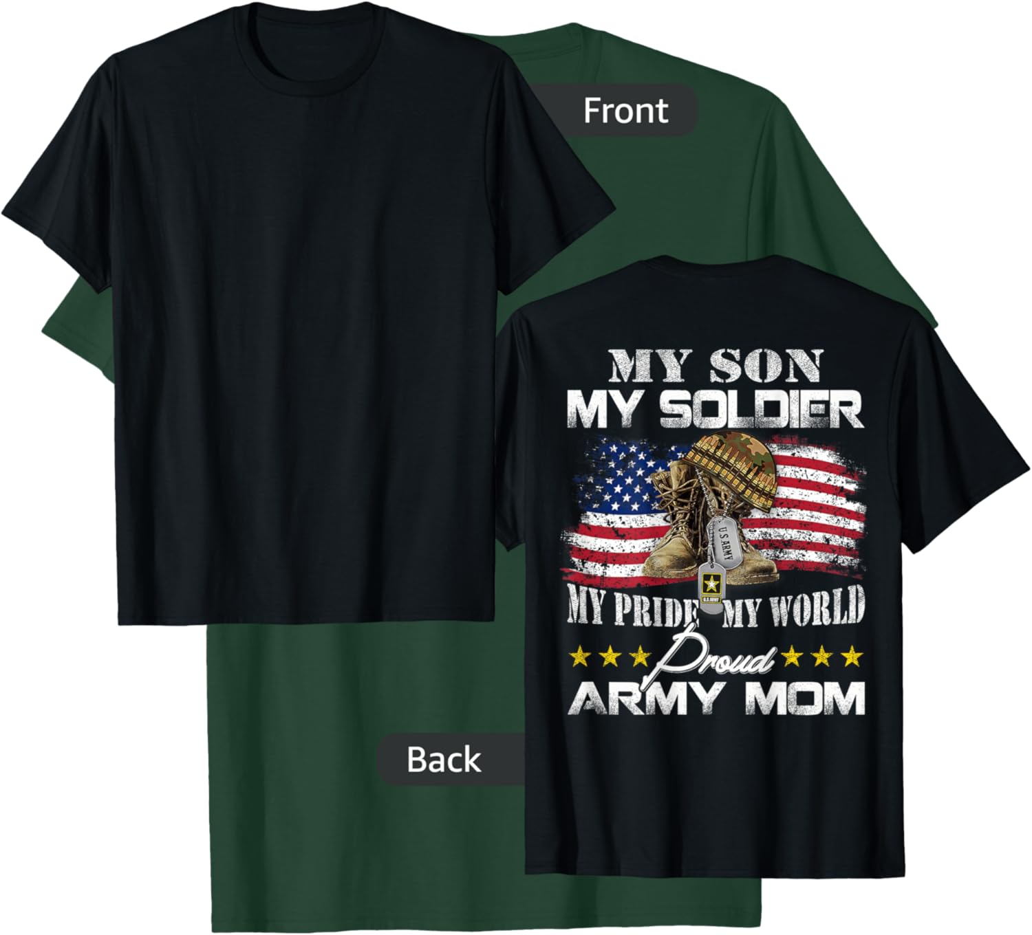 Proud Army Mom Army Mom Army Graduation Mom Army Mom Gift T-Shirt - T-Shirt | Forest