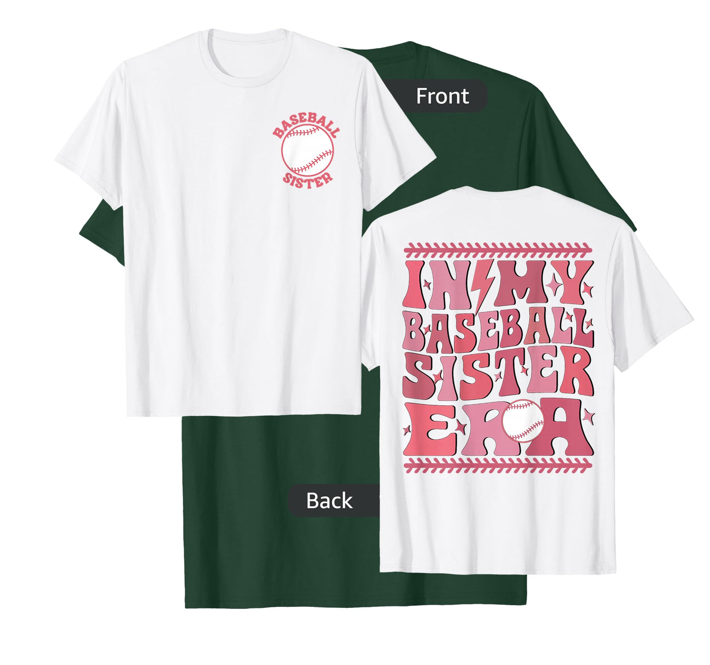 In My Baseball Sister Era Groovy Sister Baseball T-Shirt