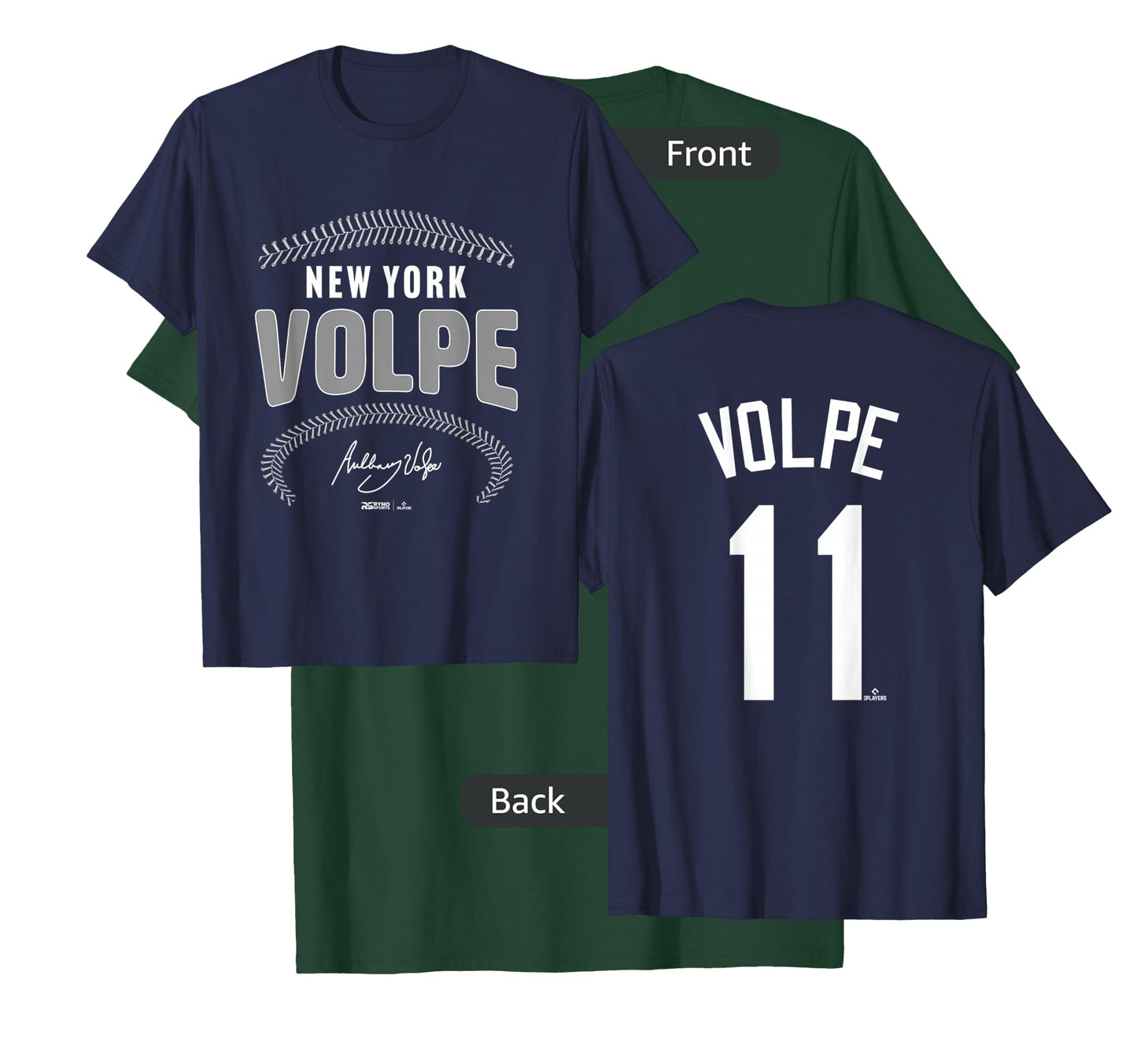 Anthony Volpe New York Baseball Name & Number (Front & Back) T-Shirt