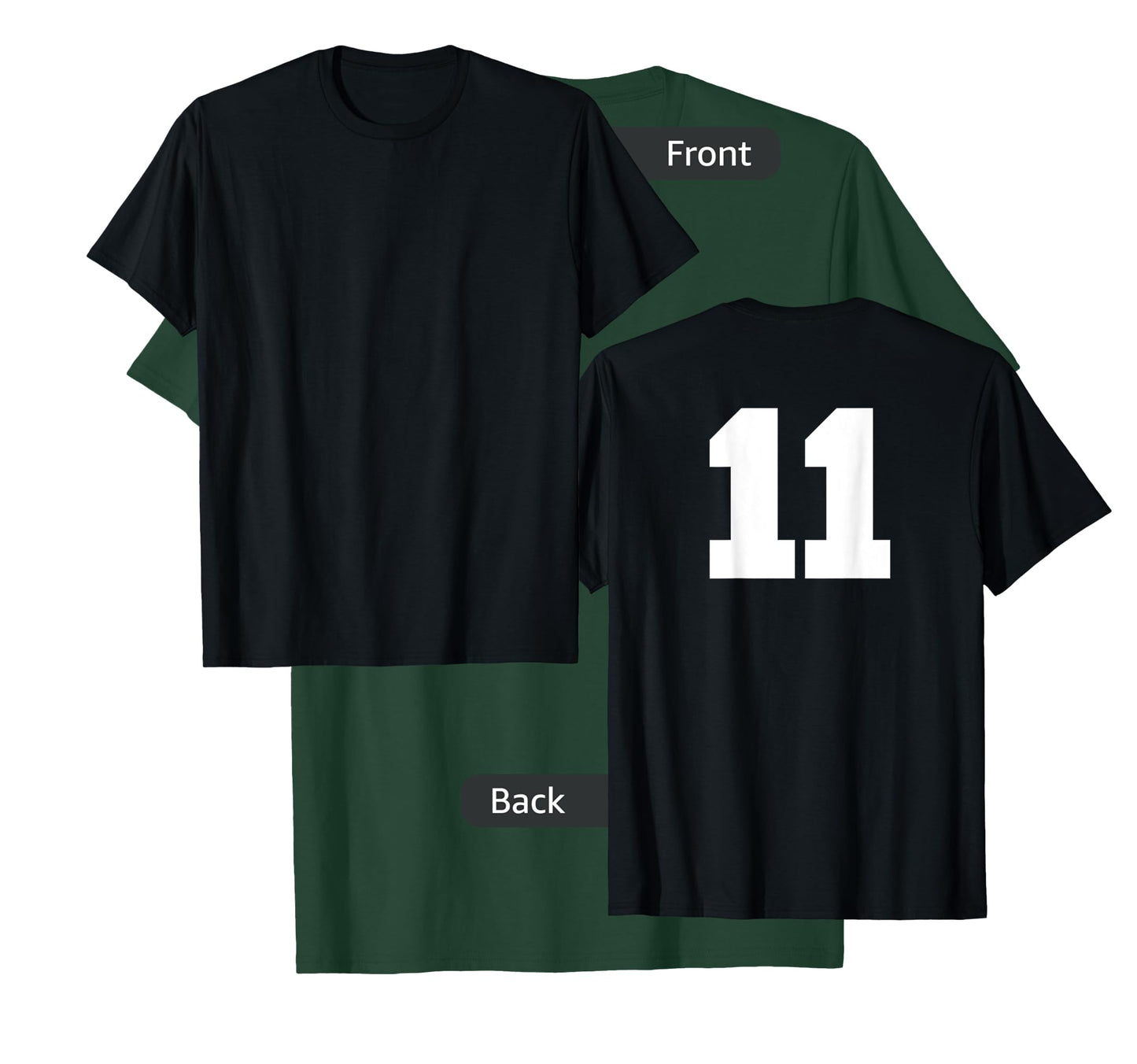 Number 11 Sports Jersey Player #11 Fan BACK PRINT Varsity T-Shirt