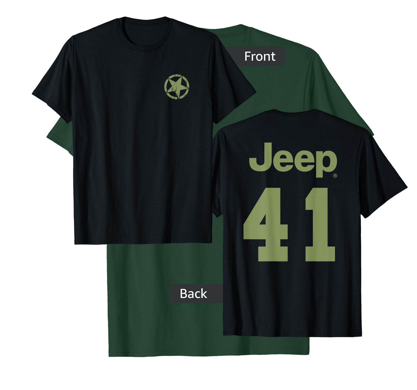 Jeep Star Jersey (Front/Back Print) T-Shirt