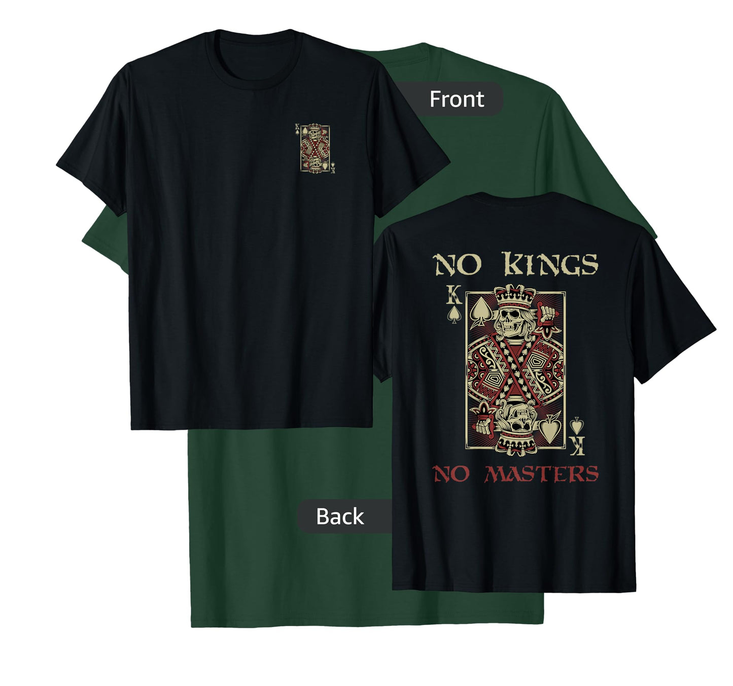 NO KINGS. NO MASTERS Defiant Autonomous Bold Free T-Shirt