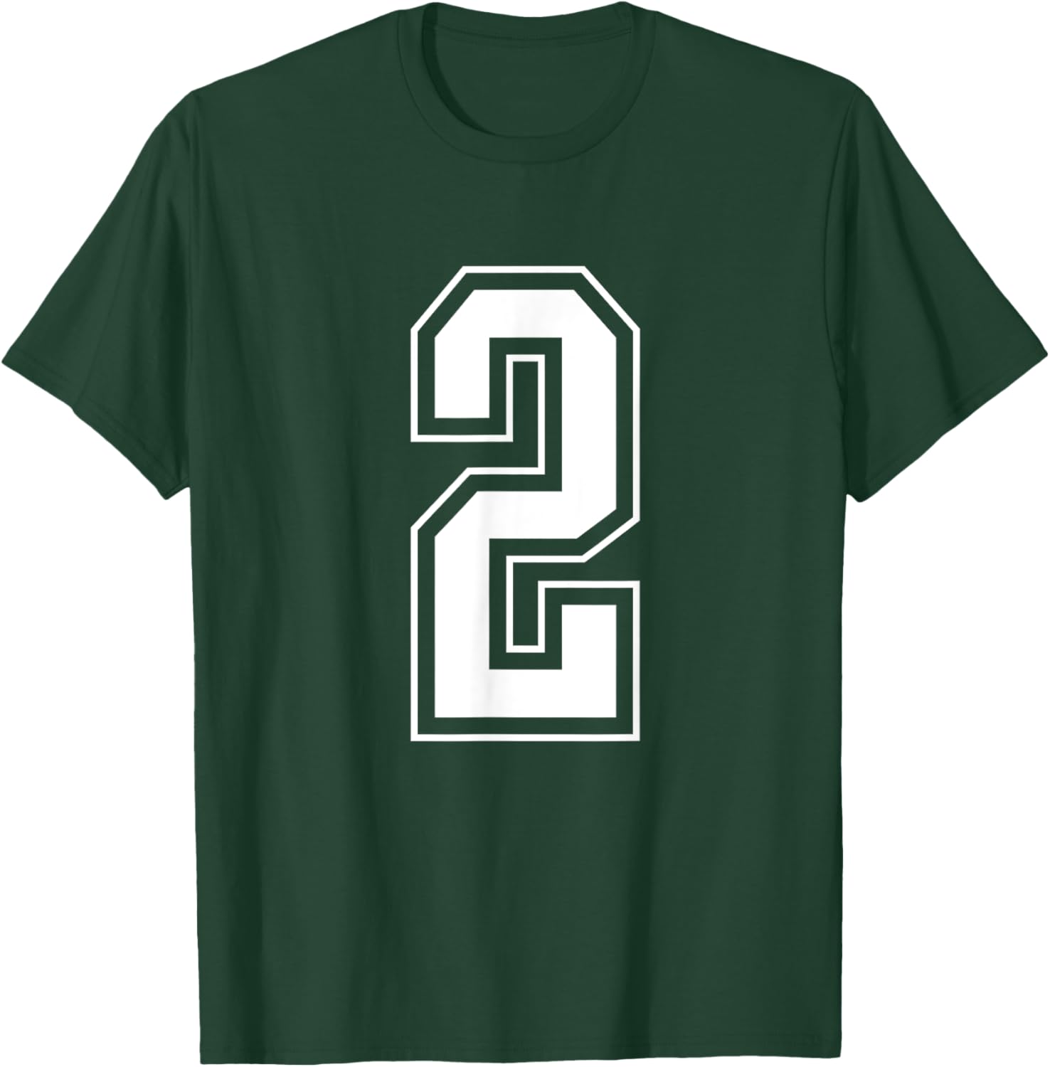 Varsity Jersey Number 2 T-Shirt - T-Shirt | Forest