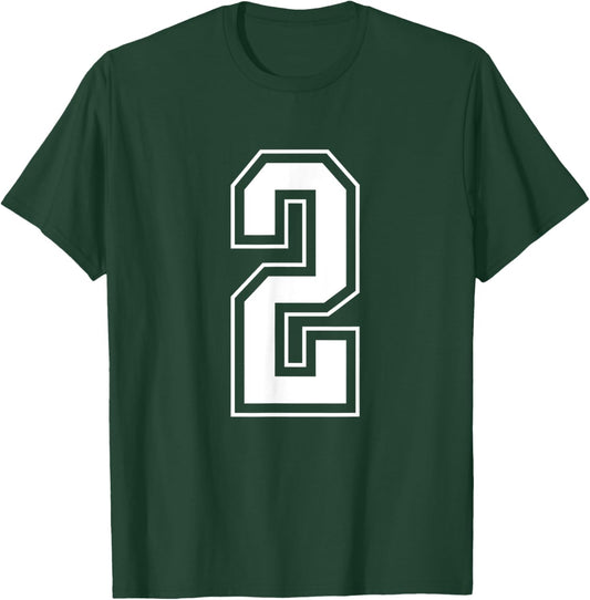 Varsity Jersey Number 2 T-Shirt - T-Shirt | Forest