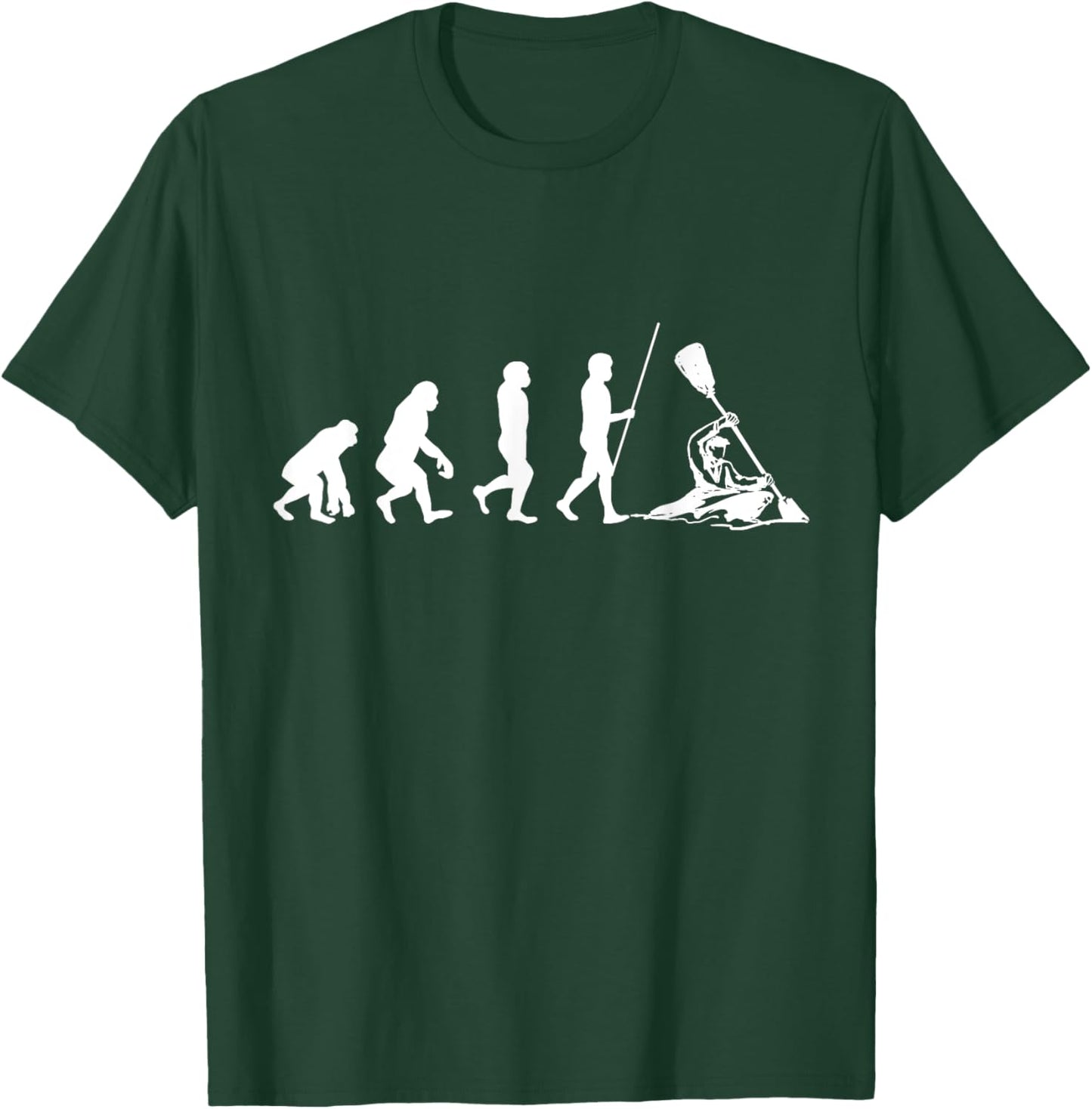 Rafter Evolution Rafting Whitewater River Outdoor Paddle T-Shirt - T-Shirt | Forest