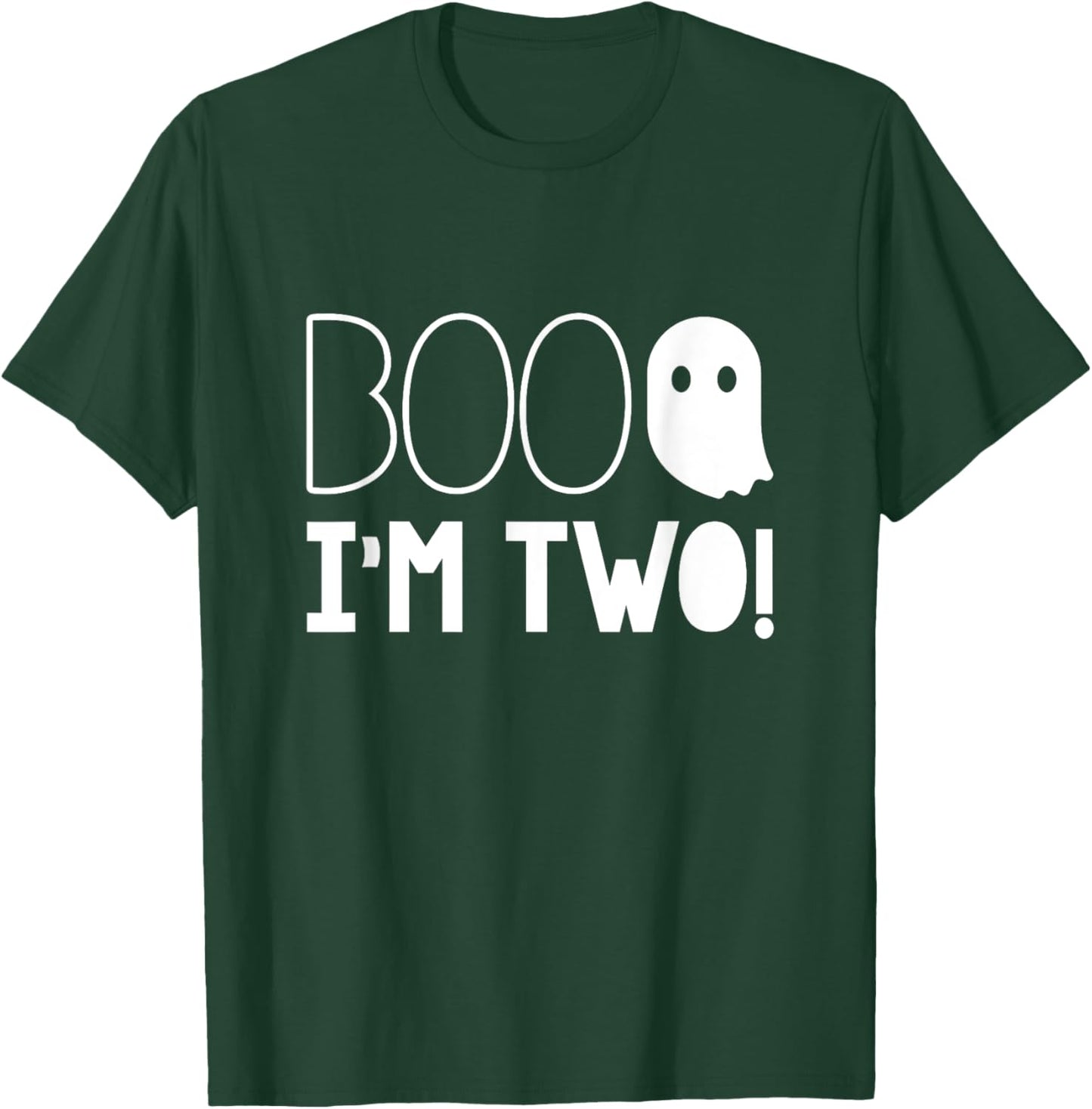 2nd Birthday Two Year Old Boo I'm Two! Halloween Ghost T-Shirt - T-Shirt | Forest