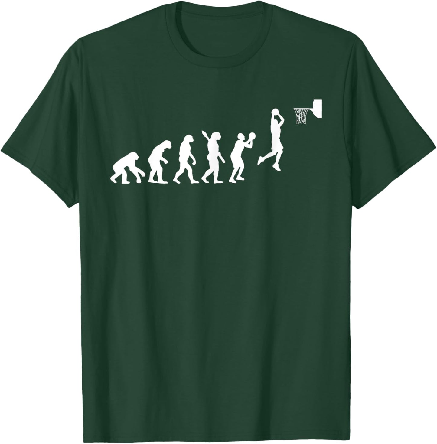 Basketball Player Basketballer Sports Evolution T-Shirt - T-Shirt | Forest