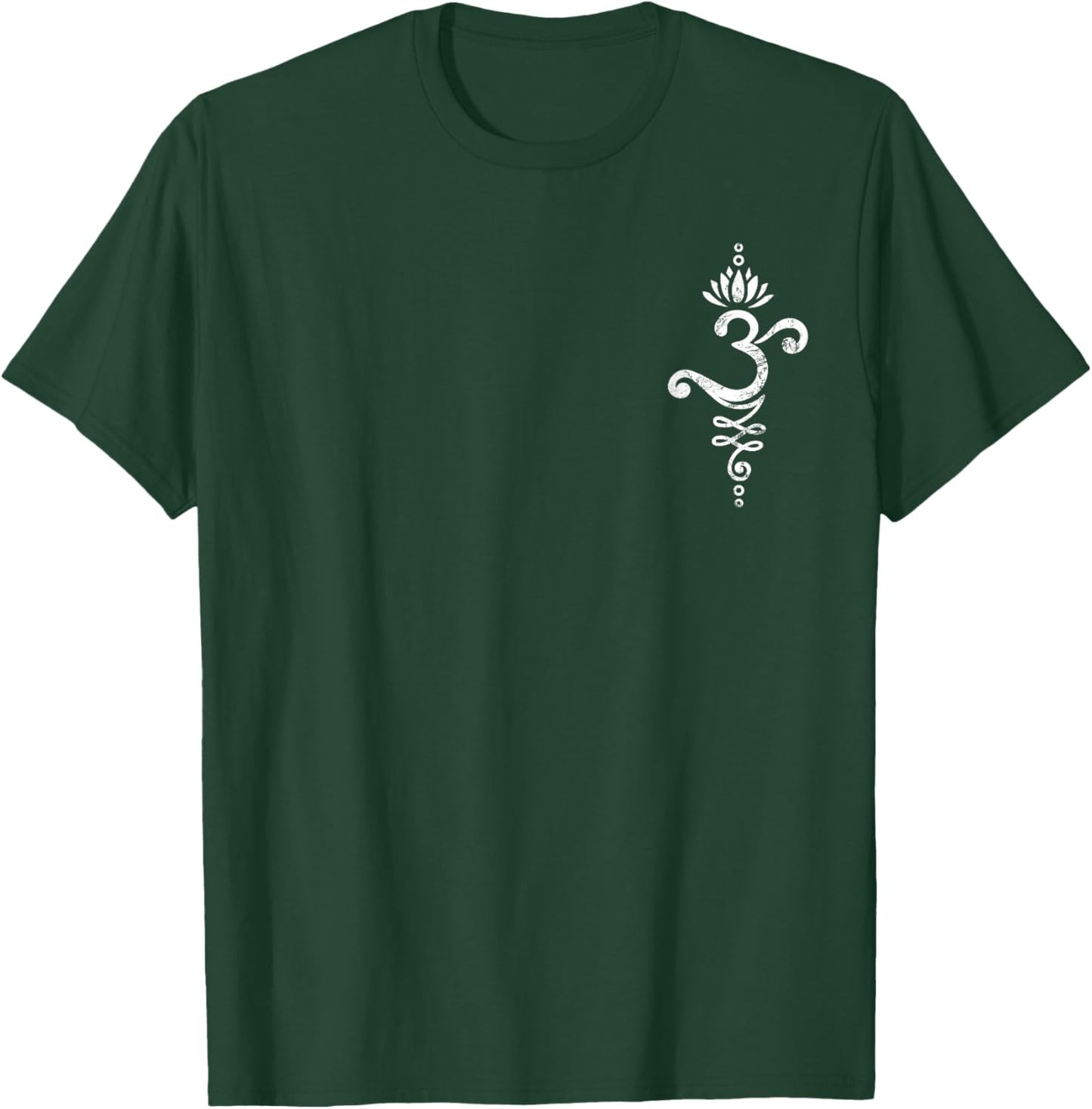 Om Mantra Yoga Symbol Lotus Flower Unalome Ornament Buddhism T-Shirt - T-Shirt | Forest