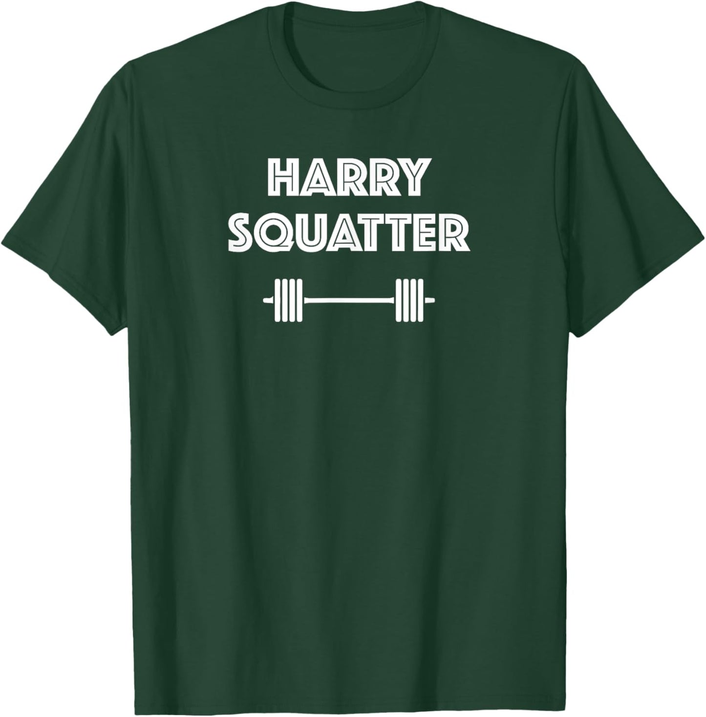 Harry Squatter Barbell Funny Weightlifting T-Shirt - T-Shirt | Forest
