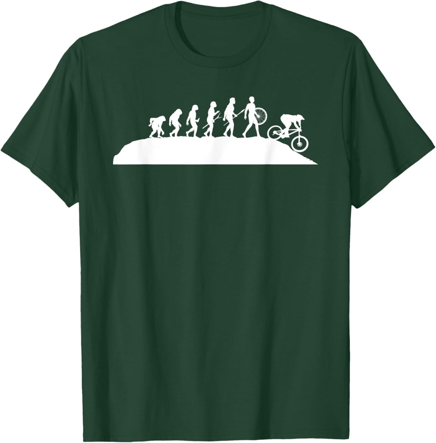 Downhill Evolution - Downhill Rider Mountainbike Rider MTB T-Shirt - T-Shirt | Forest