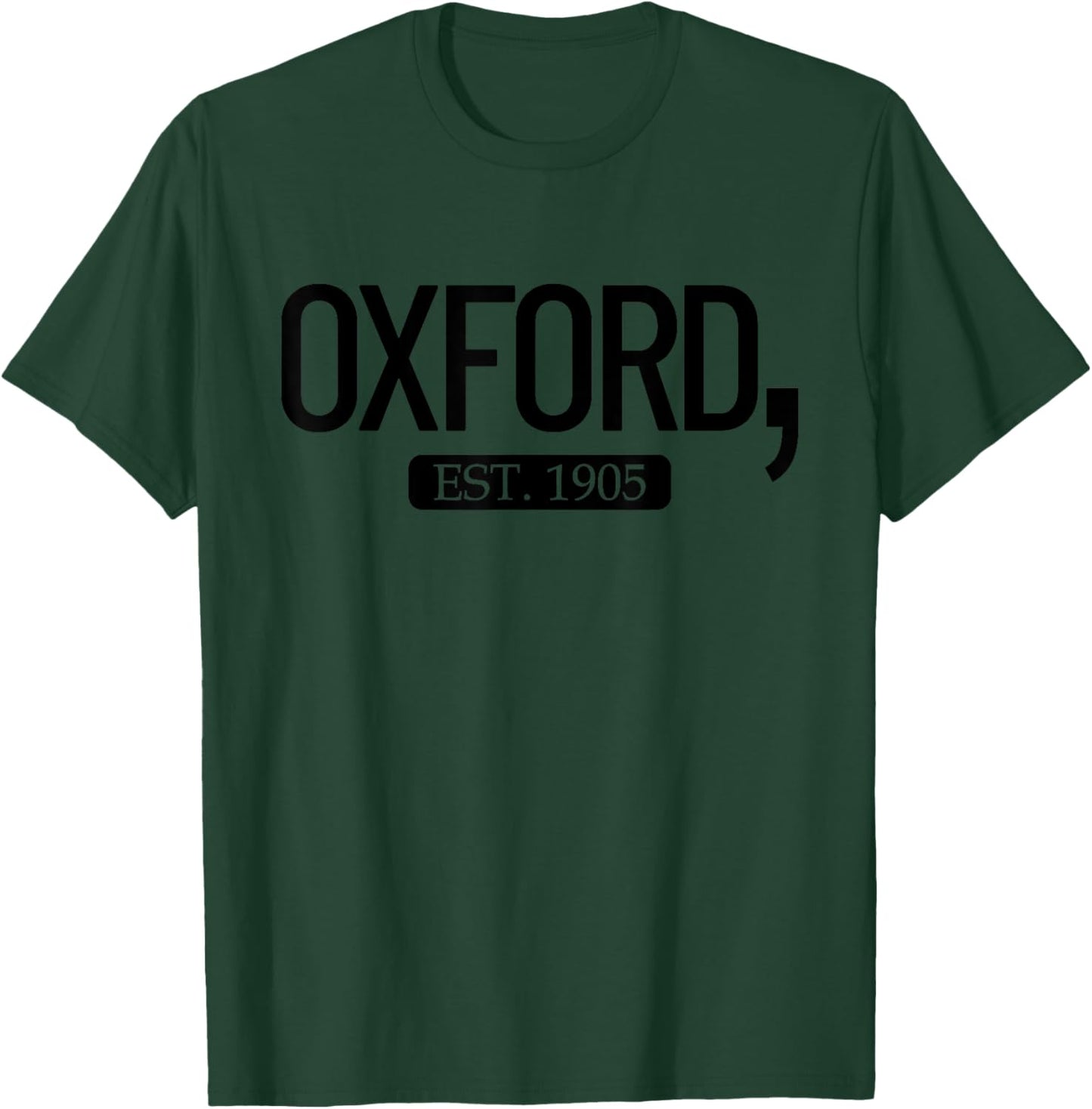 Oxford Comma Est. 1905 English Grammar Oxford Comma T-Shirt - T-Shirt | Forest