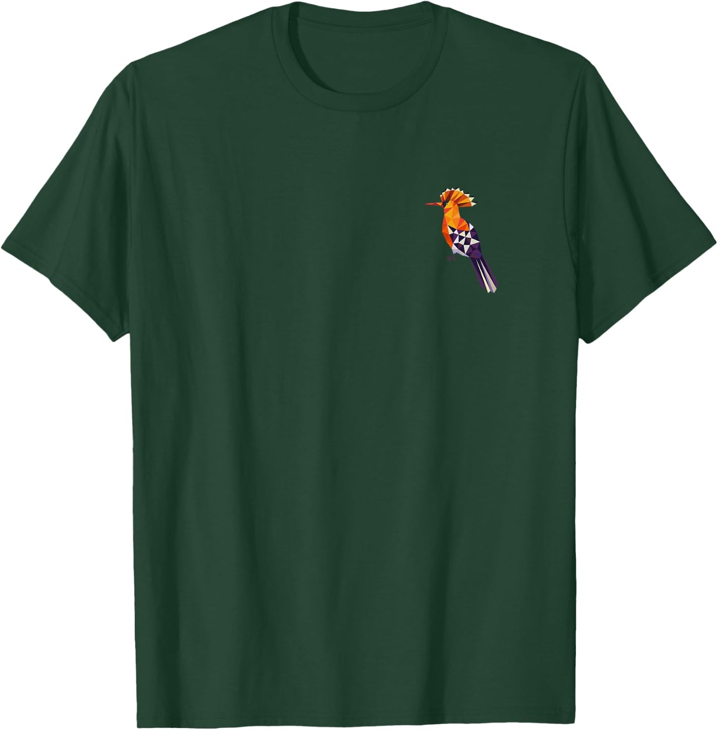 Hoopoe in the pocket - Watercolor Polygonal Hoopoes T-Shirt - T-Shirt | Forest