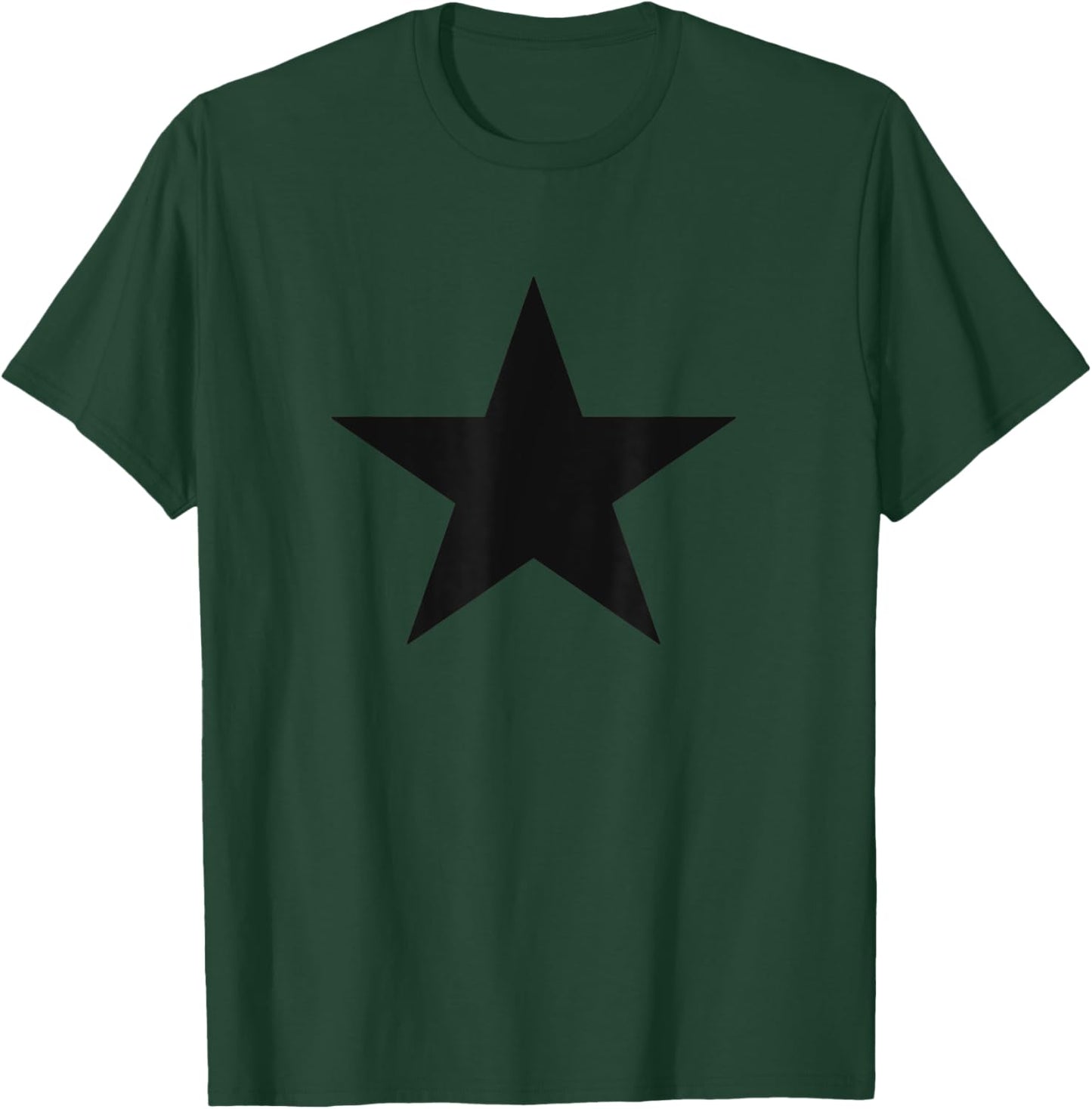 Black big star Graphic Simple design Women kids T-Shirt - T-Shirt | Forest