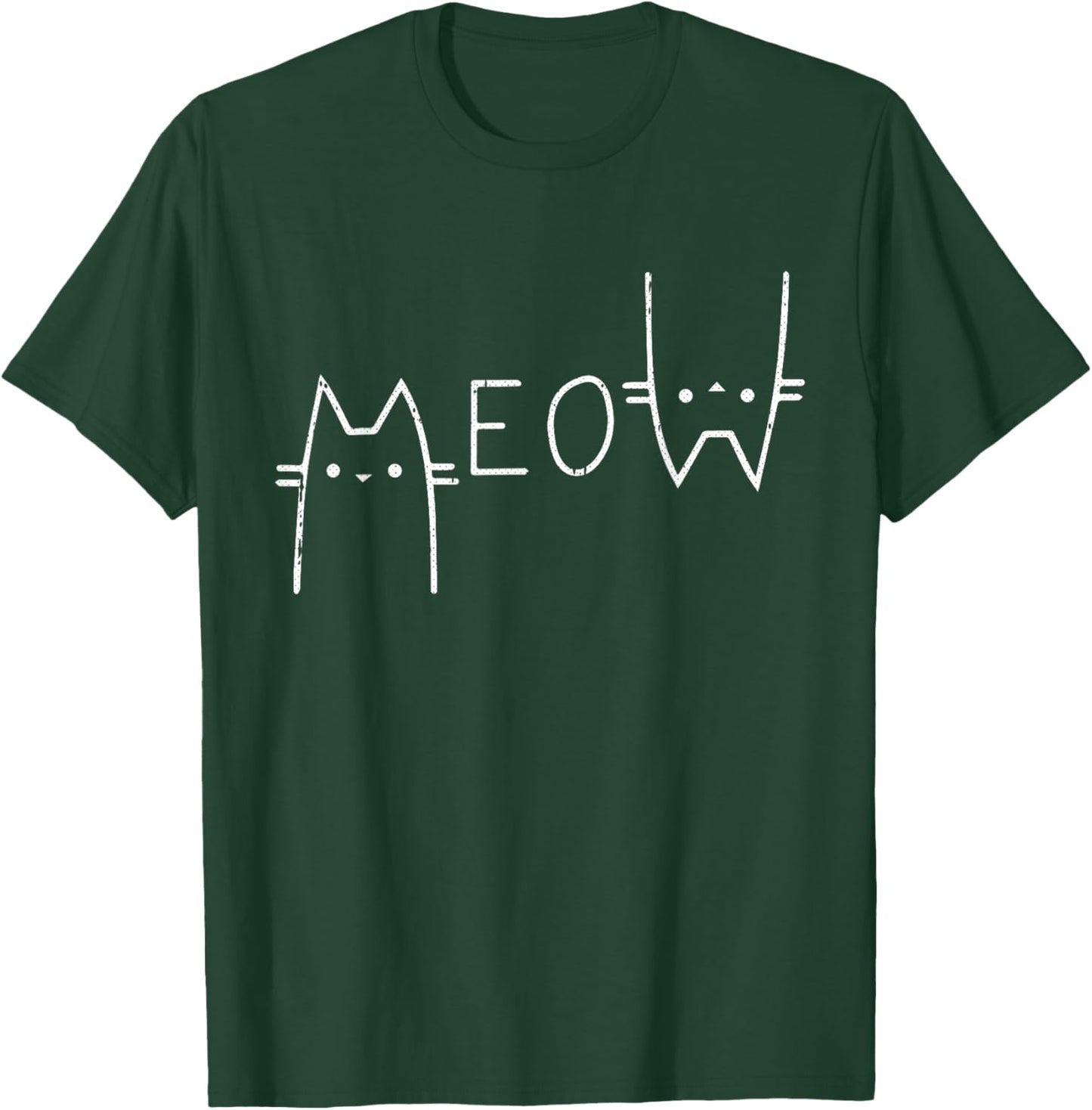 Meow Cat Lazy Halloween Costume Kawaii Kitten Kitty T-Shirt - T-Shirt | Forest