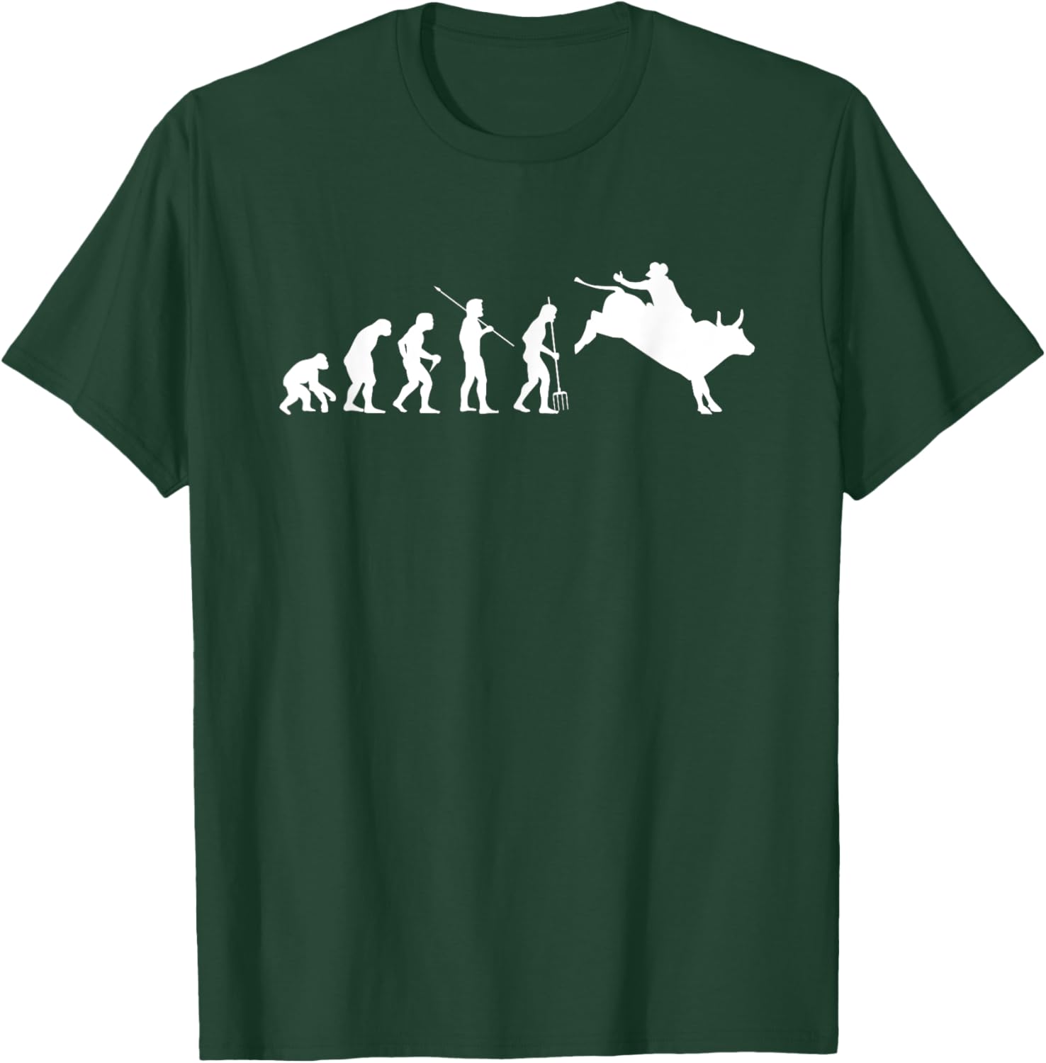 Evolution Rodeo Cowboy Wild West Horseman Ranch Lasso Boots T-Shirt - T-Shirt | Forest