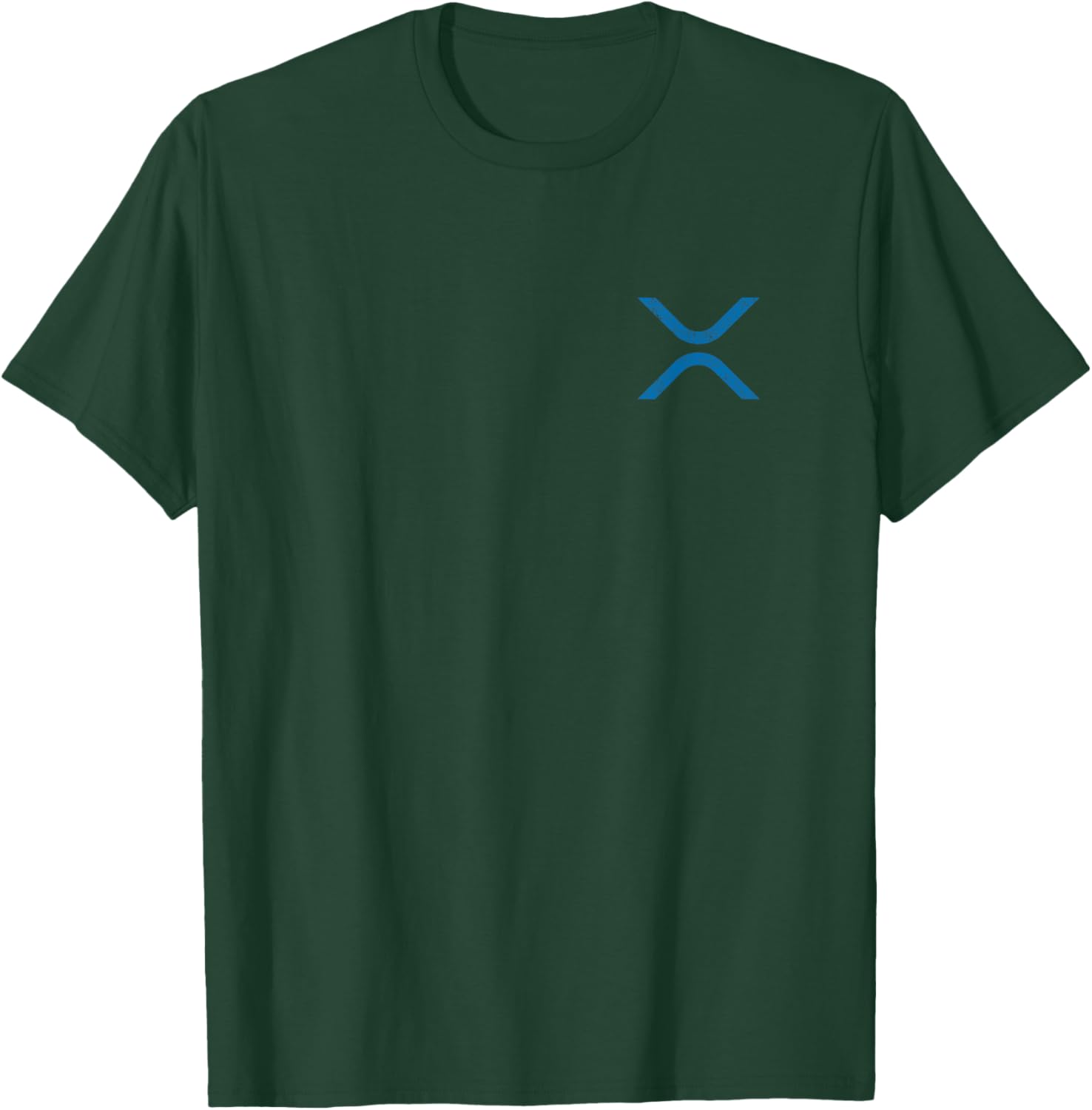 XRP Crypto Vintage Retro Pocket T-Shirt - T-Shirt | Forest