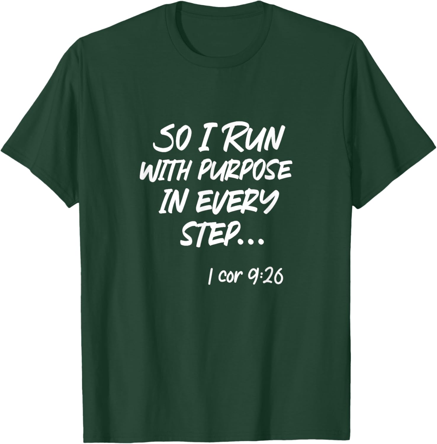 Running Marathon Runner Christian Athlete T-Shirt - T-Shirt | Forest