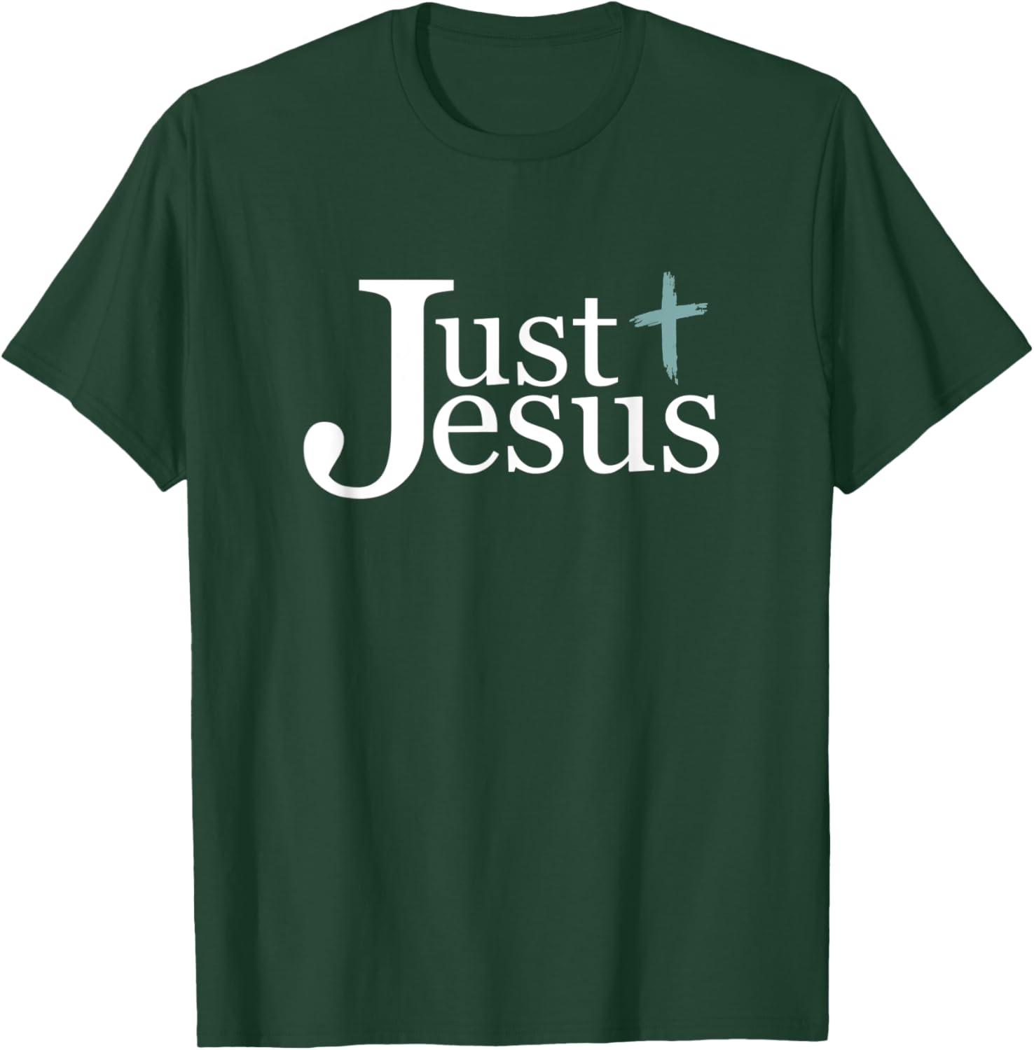 Trendy Christian or Women Religious Just Jesus T-Shirt - T-Shirt | Forest