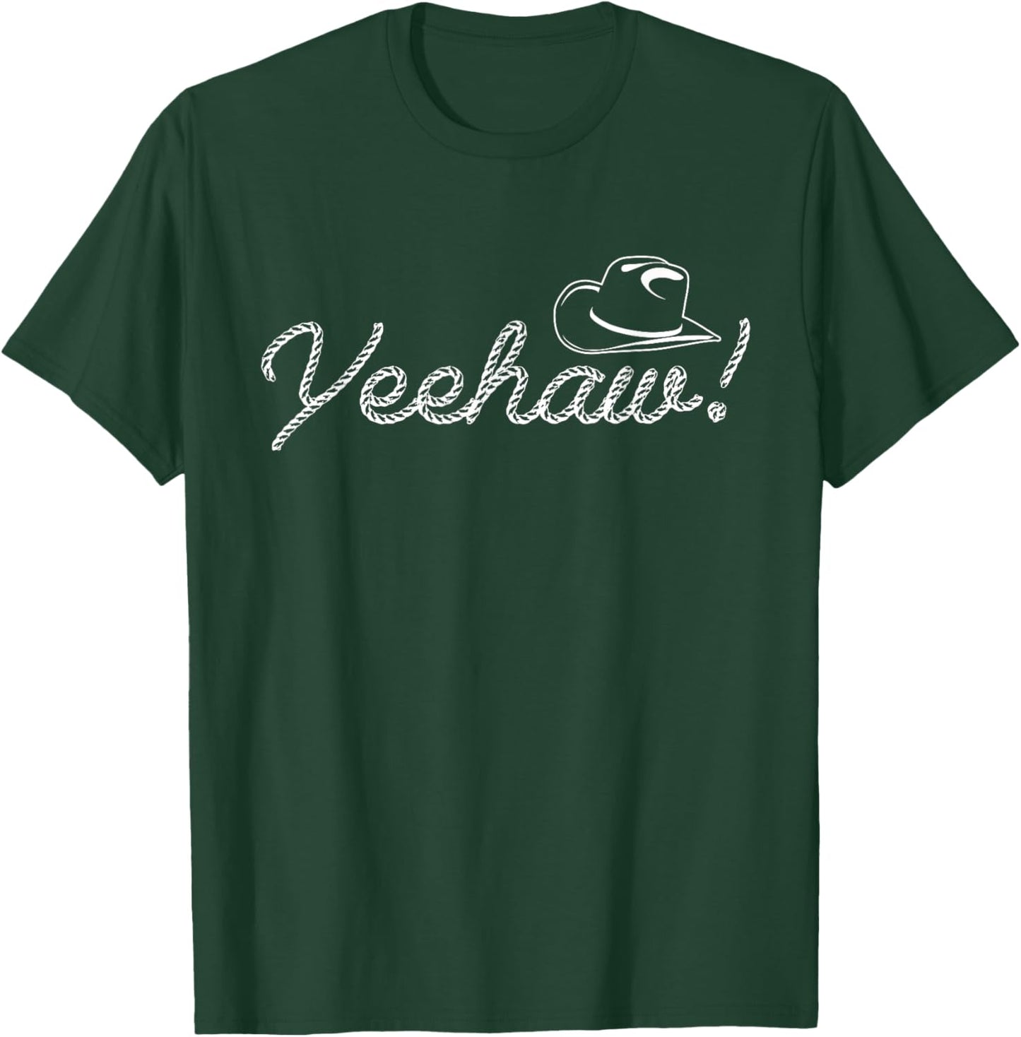 Yeehaw Rodeo Cowboy Country Wild West Cowboy Boots Lasso T-Shirt - T-Shirt | Forest