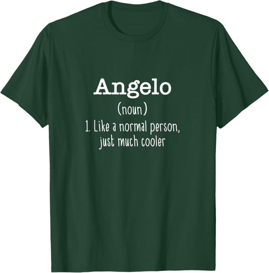 Angelo Definition Personalized Name Unique Funny T-Shirt - T-Shirt | Forest