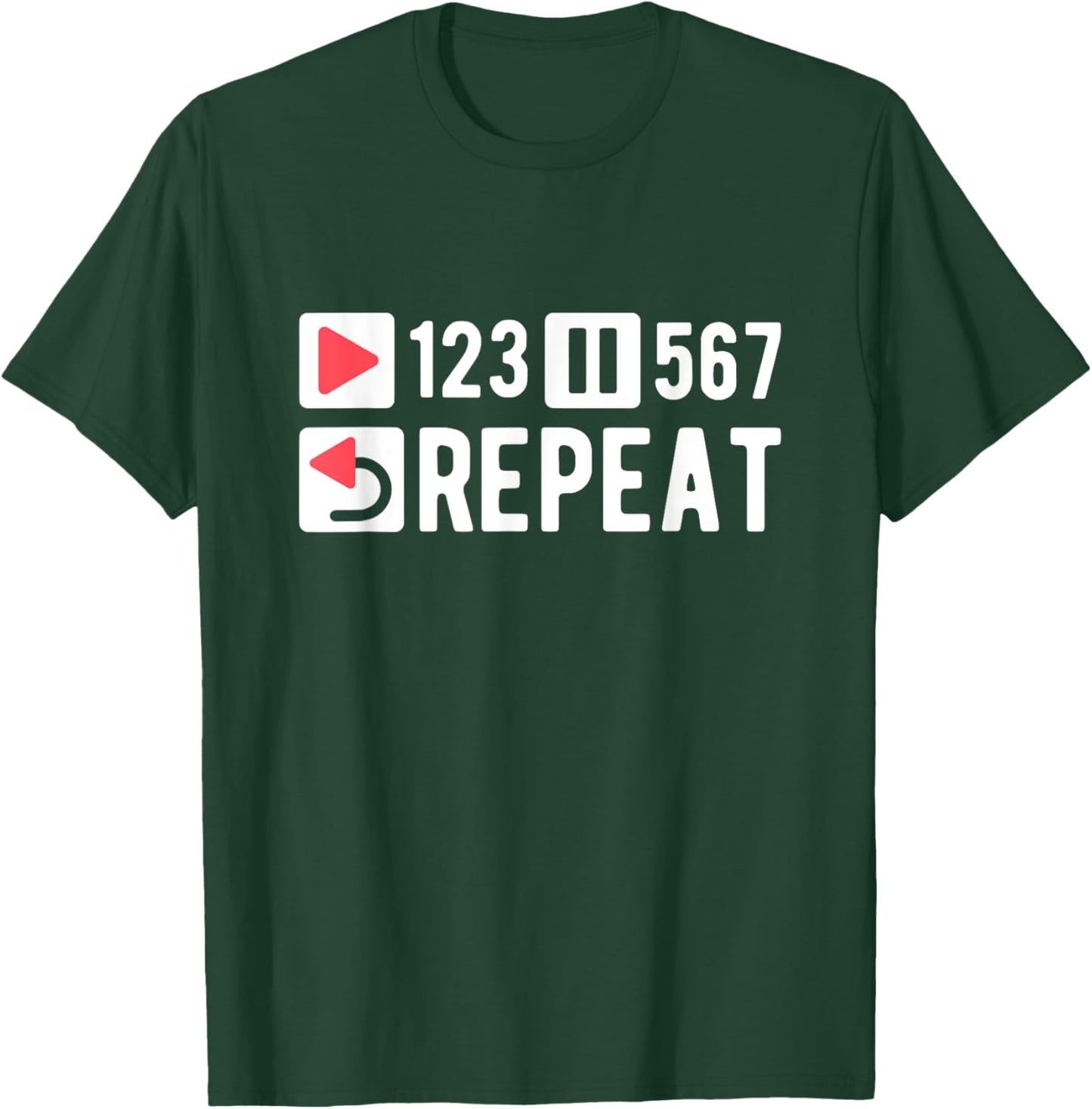 Latin Dancing Salsa Dancer 123-567 Repeat Salsa T-Shirt - T-Shirt | Forest