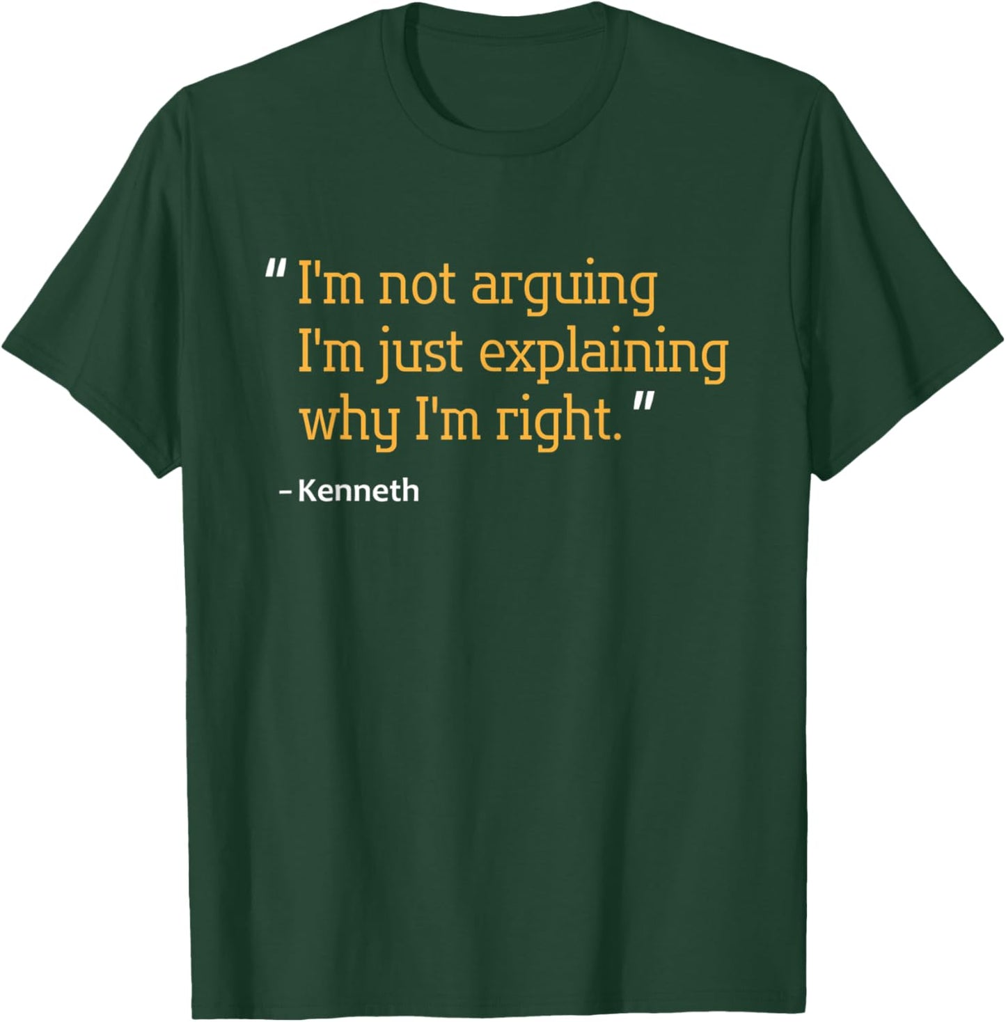 KENNETH Gift Quote Funny Birthday Personalized Name Idea T-Shirt - T-Shirt | Forest