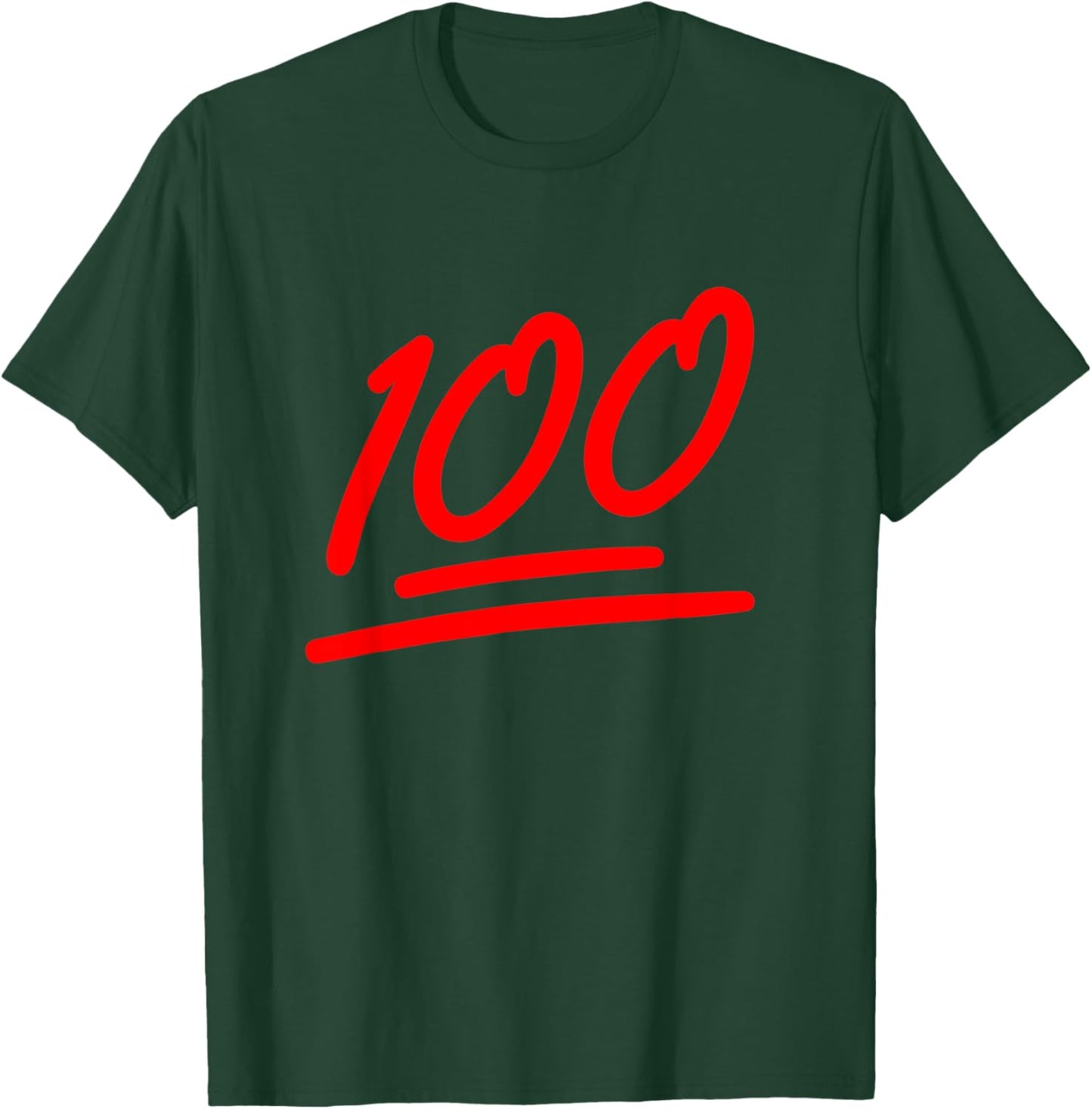 100 Emote Funny 100 Emoticon Art Cool Fun 100 Days of School T-Shirt - T-Shirt | Forest