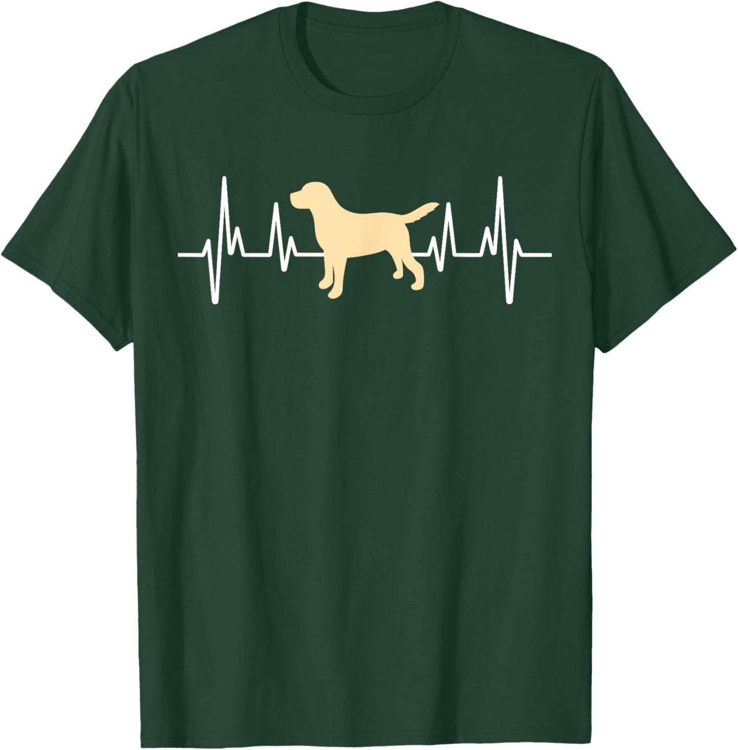 Yellow Lab Heartbeat Valentine's Day Dog Labrador Retriever T-Shirt - T-Shirt | Forest