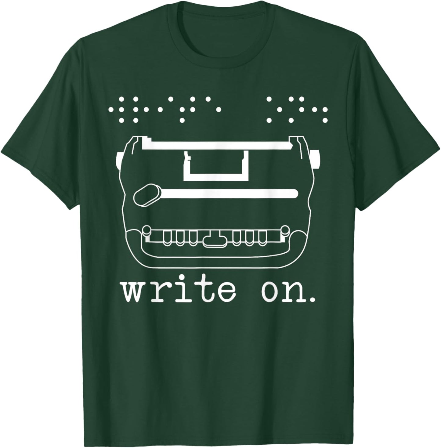 Write On Braille Visually Impaired Blind Awareness T-Shirt - T-Shirt | Forest