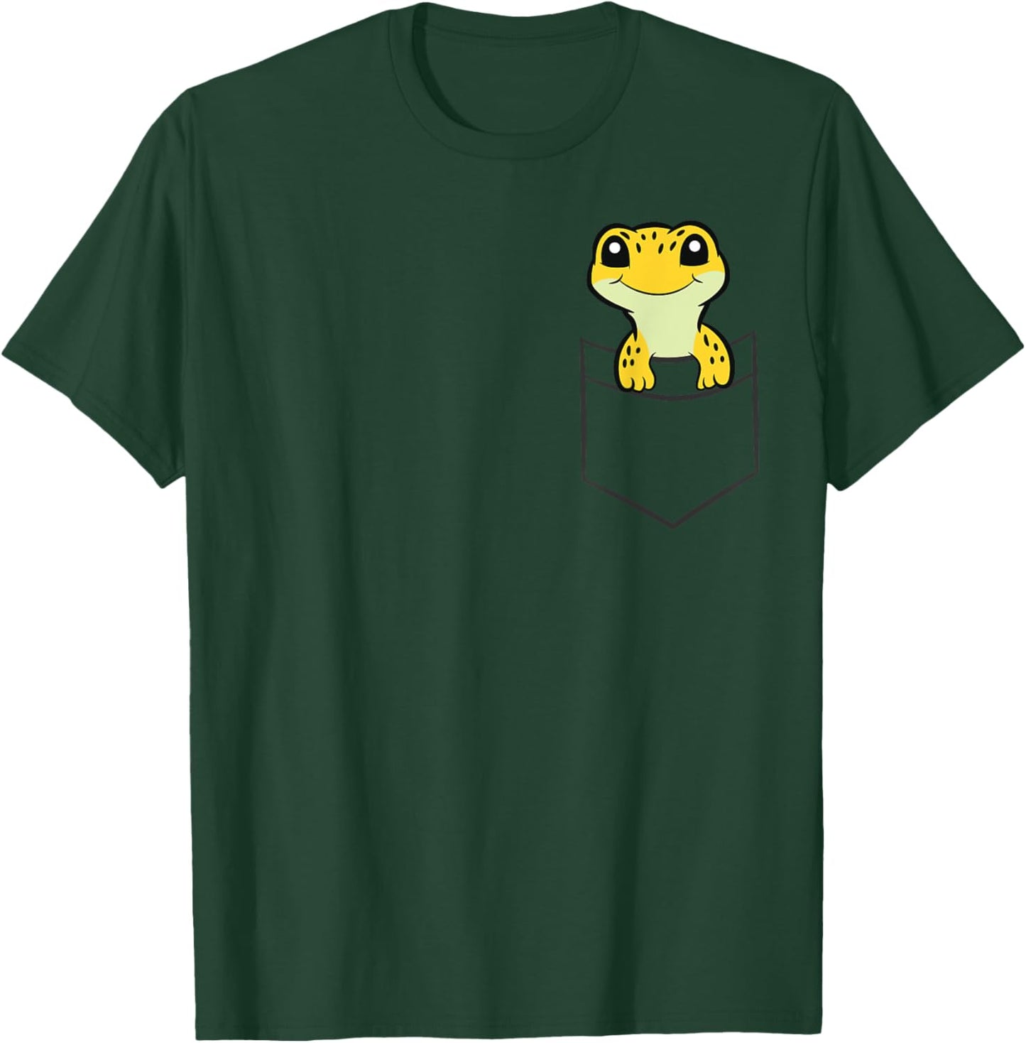 Leopard Gecko In The Pocket Cute Pocket Leopard Gecko T-Shirt - T-Shirt | Forest