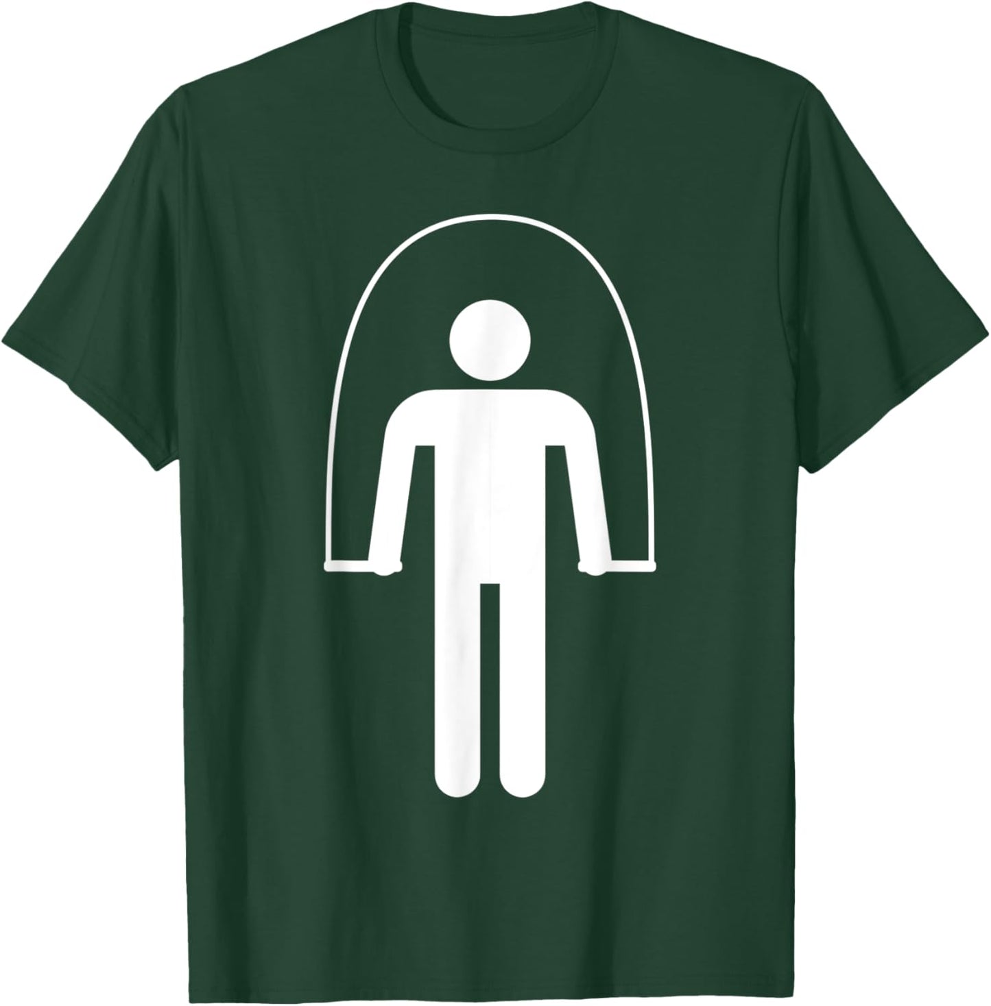 Stick Figure Jumping Rope T-Shirt - T-Shirt | Forest