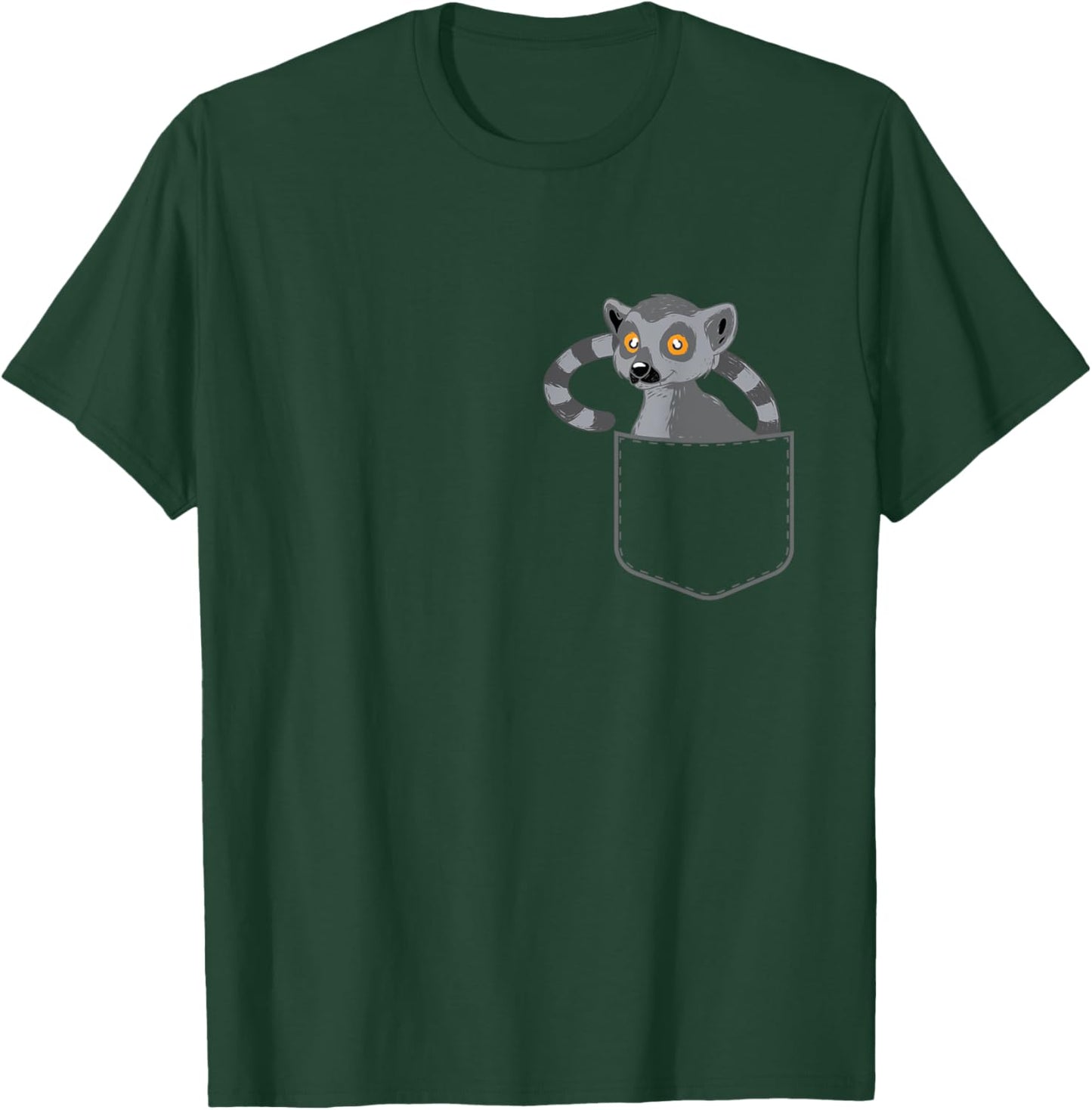 Lemur Pocket - Animal Researcher Zookeeper Lemur Lover T-Shirt - T-Shirt | Forest