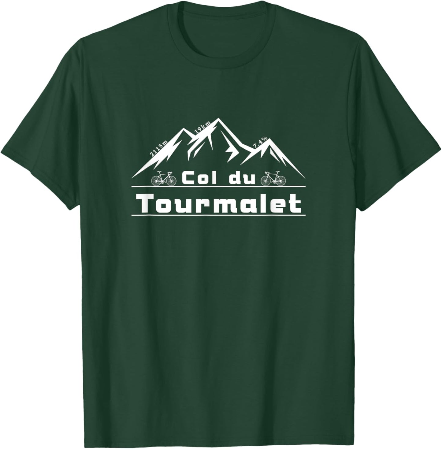 Col du Tourmalet, Bicycle, France, Tour, Cycling, Pyrenees T-Shirt - T-Shirt | Forest