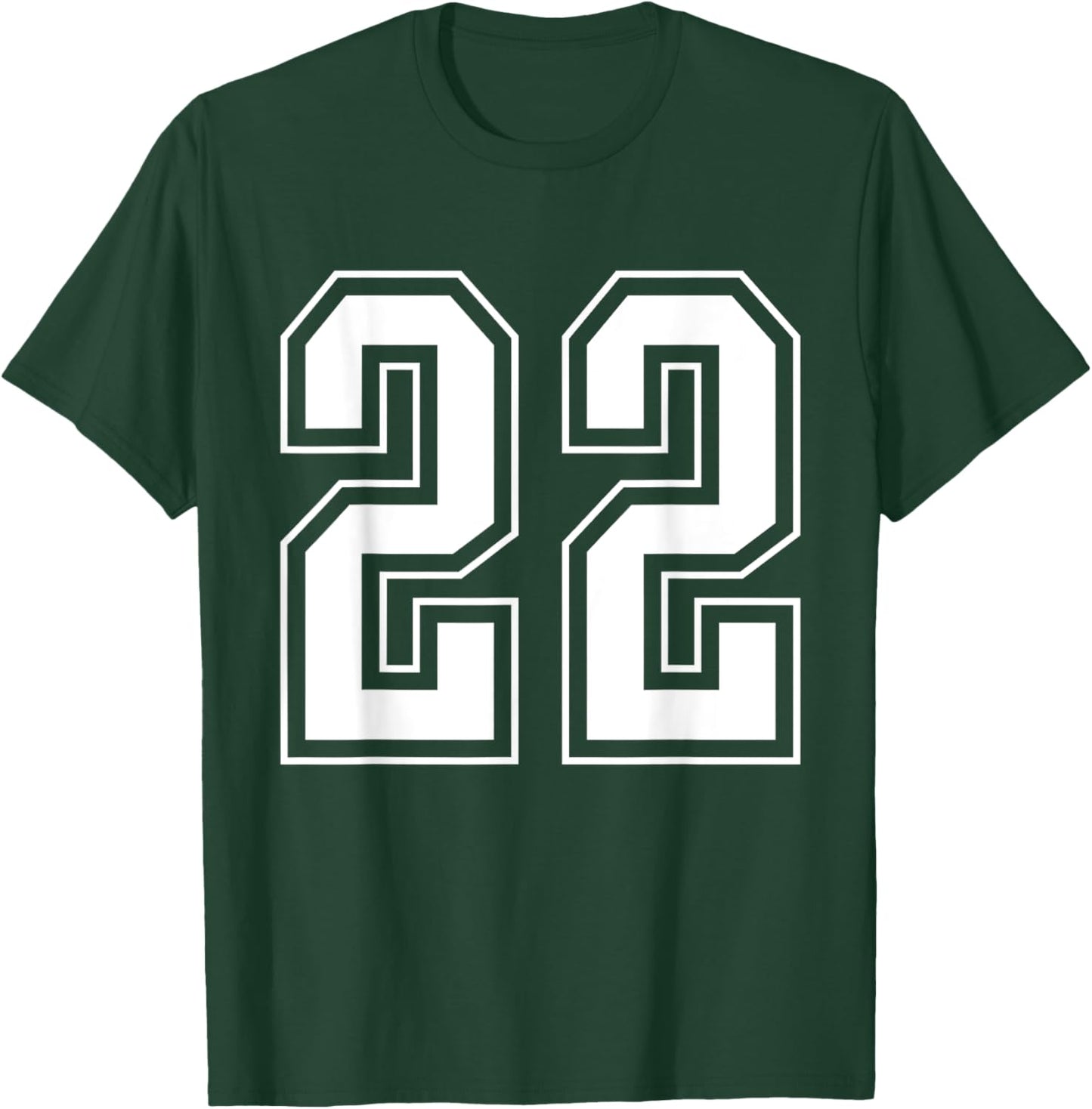 Varsity Jersey Number 22 T-Shirt - T-Shirt | Forest