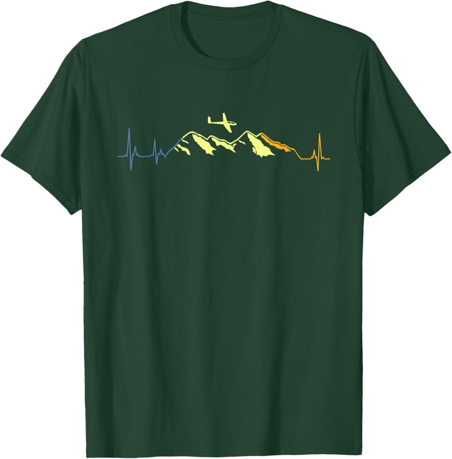 Glider pilots hobby pilot Glider Glider T-Shirt - T-Shirt | Forest