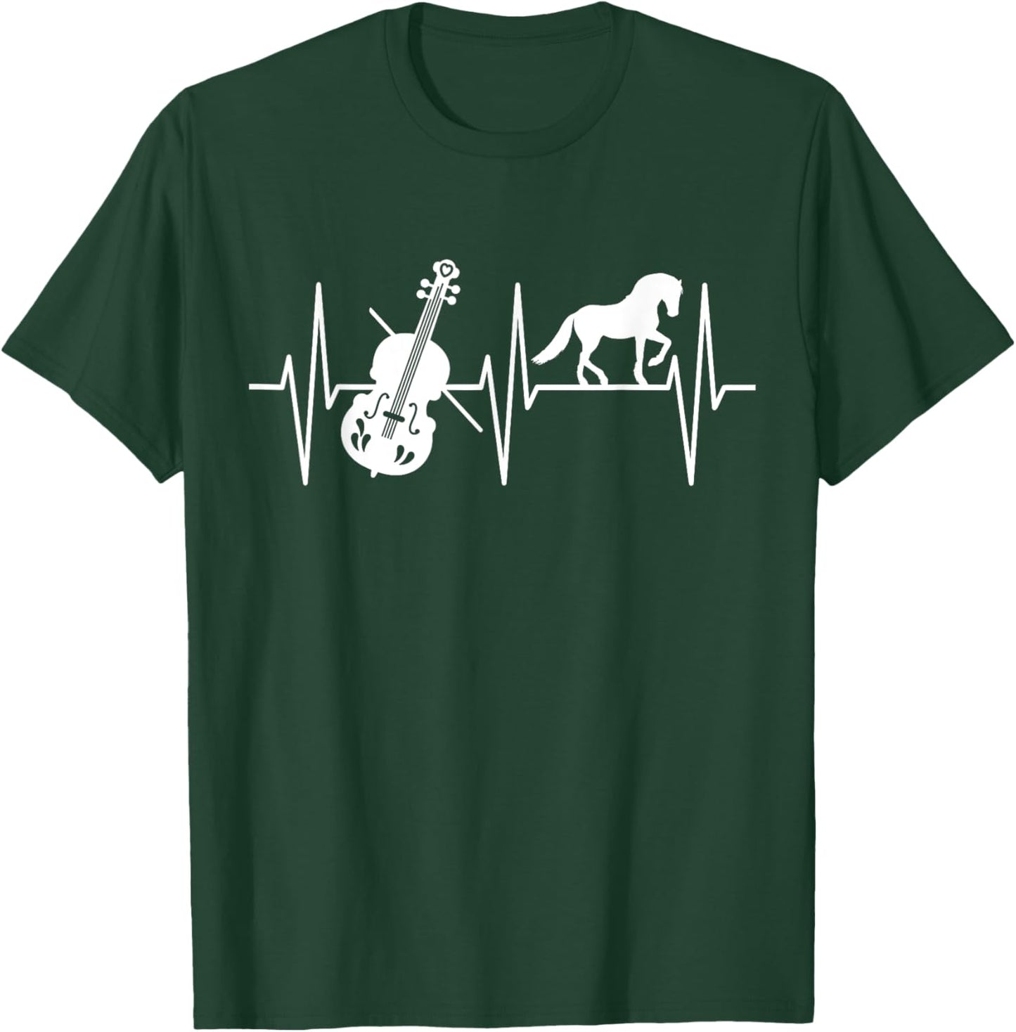 Violin Shirt Funny Horse Lover Classical Music Violinist T-Shirt - T-Shirt | Forest