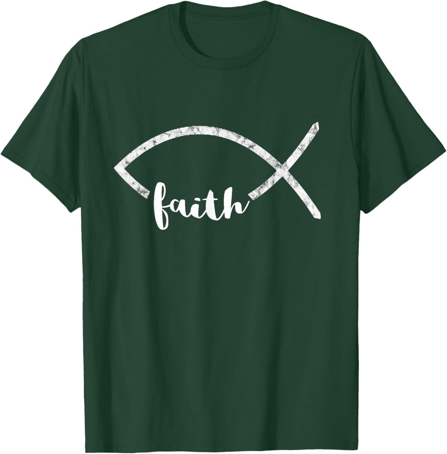 Jesus Fish Ichthys Symbol Christianity Christian Faith T-Shirt - T-Shirt | Forest