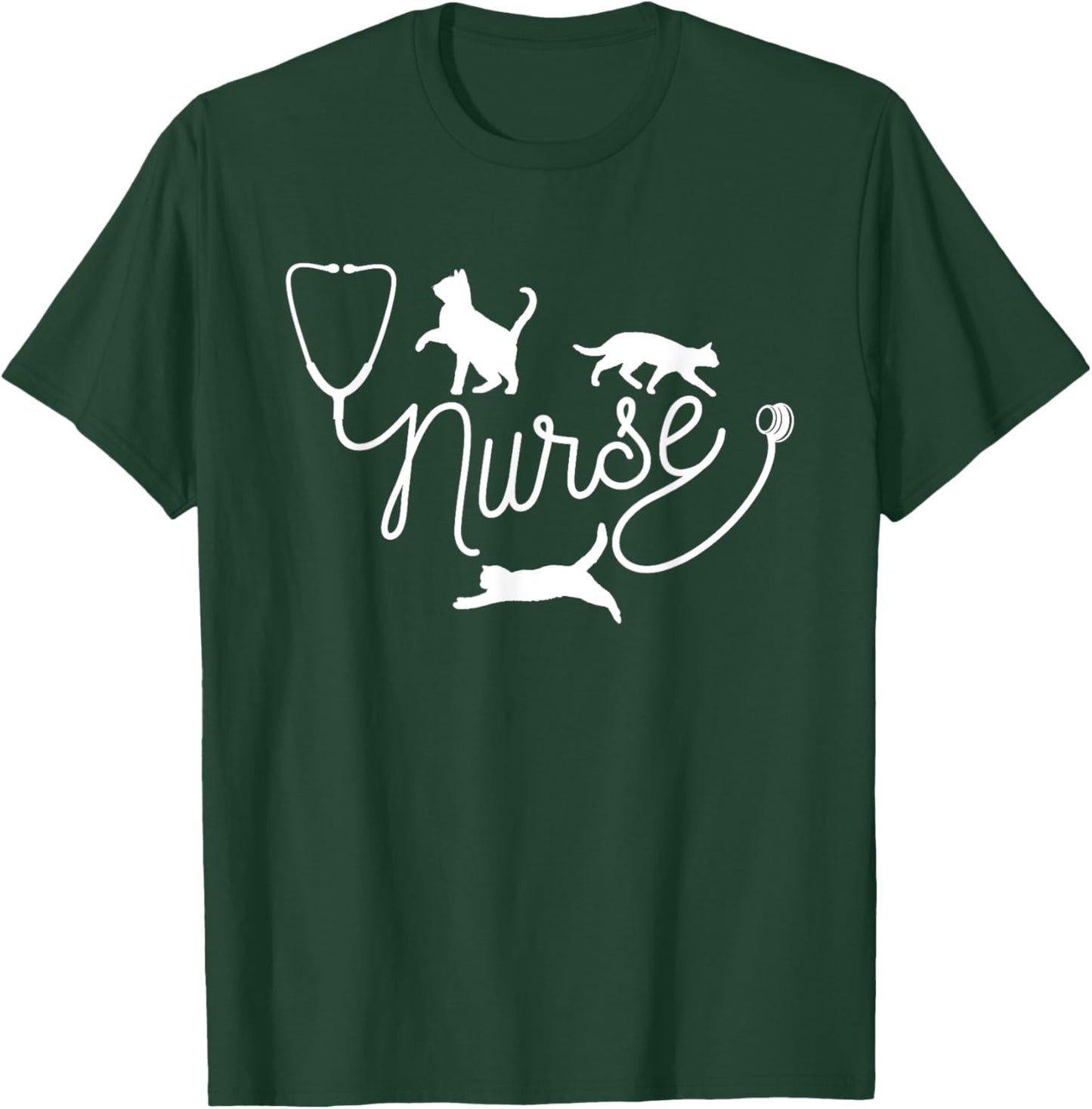 Nurse Cat Mom - RN Nurse and Cat Lovers T-Shirt - T-Shirt | Forest