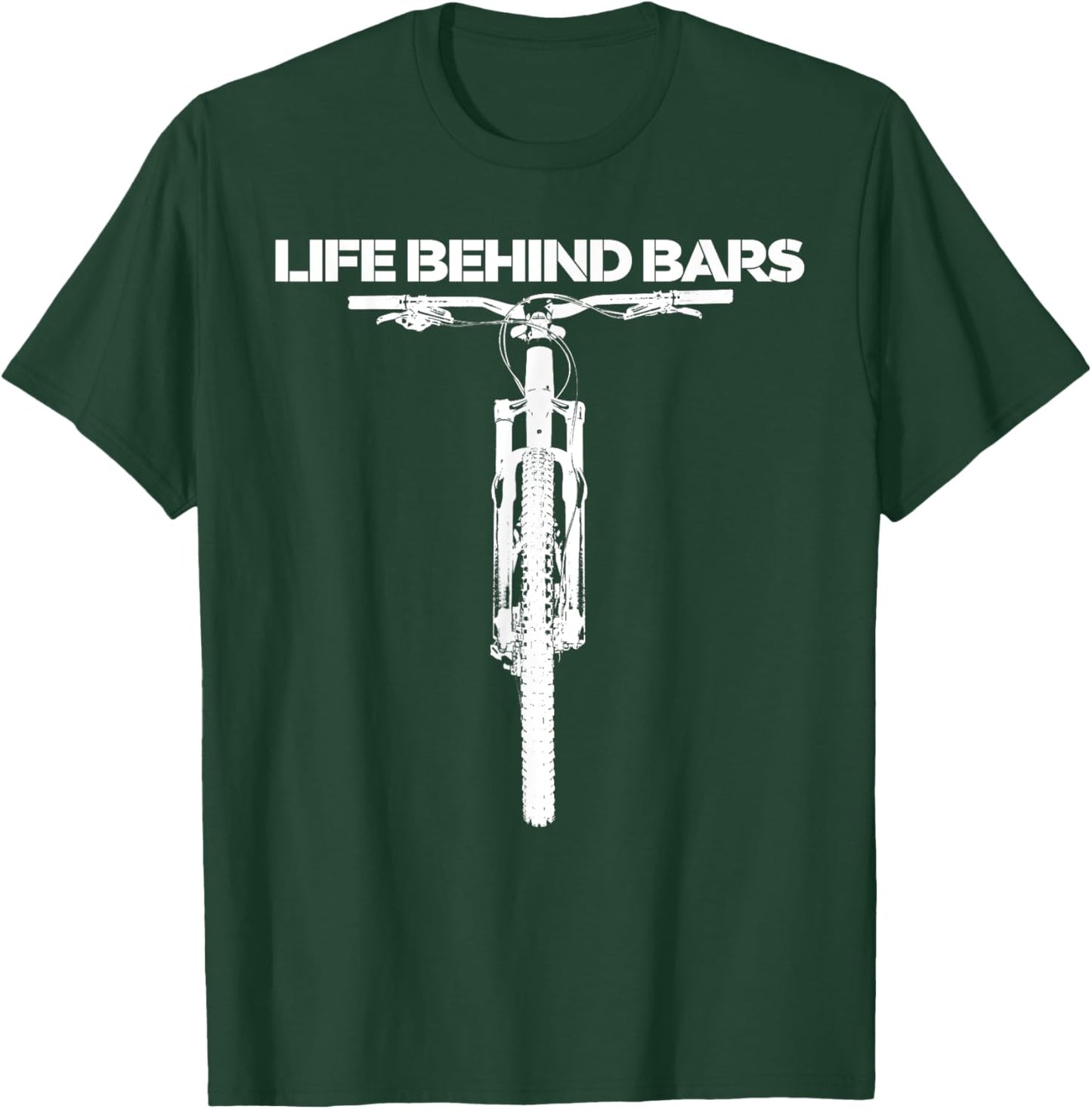 Life Behind Bars Funny MTB Mountain Biking T-Shirt - T-Shirt | Forest